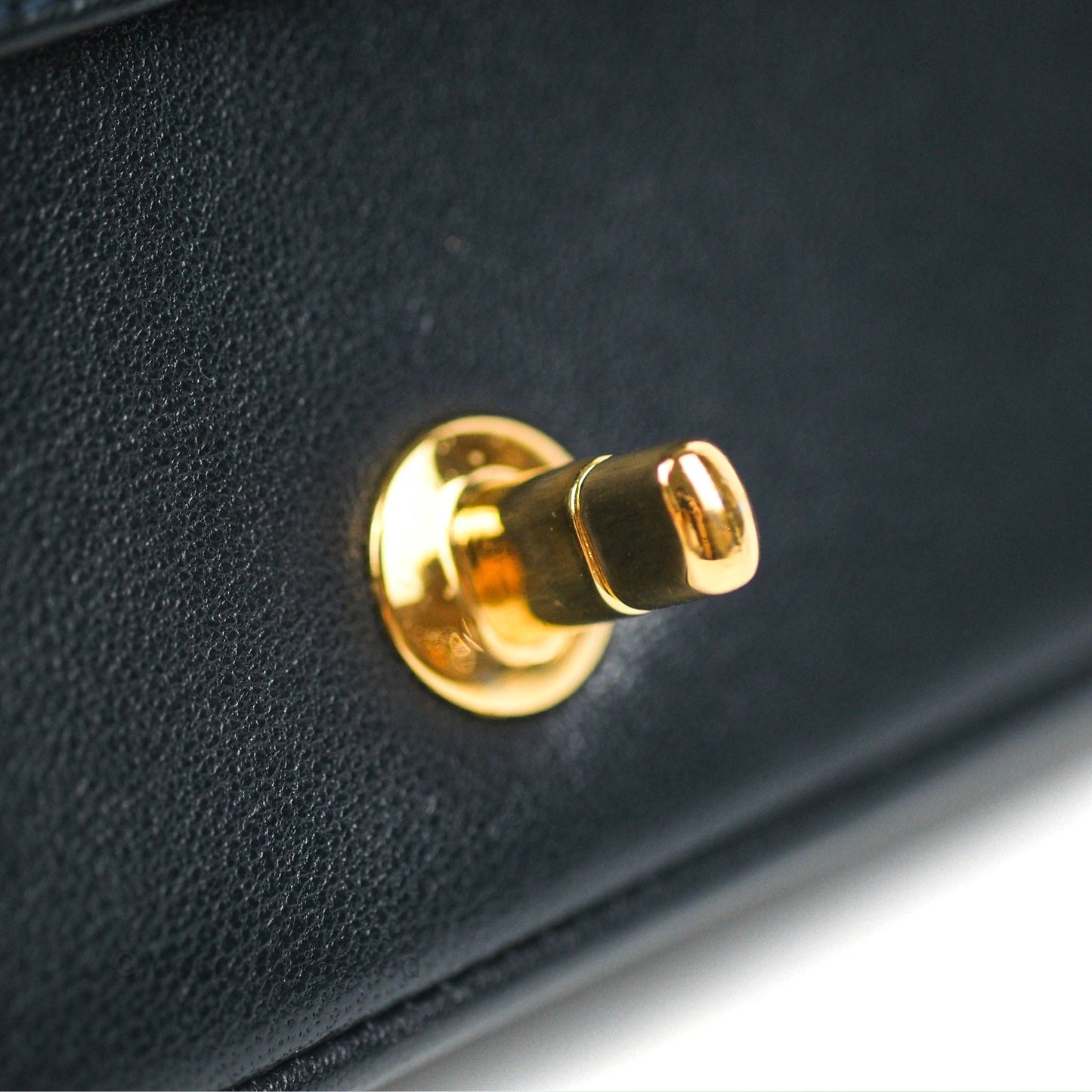 Chanel Small Vintage Mademoiselle Flap Navy Sheepskin Gold Hardware