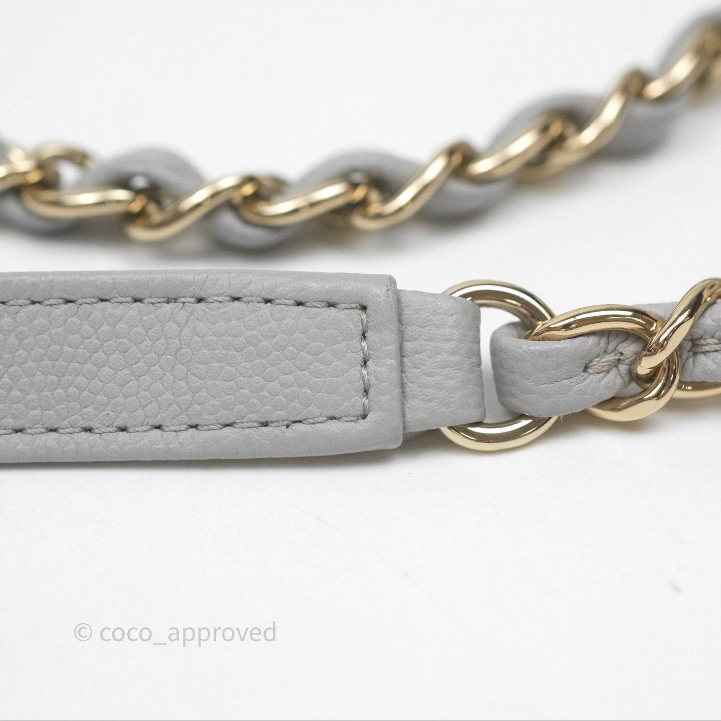 Chanel Quilted Medium Business Affinity Flap Grey Caviar Gold Hardware