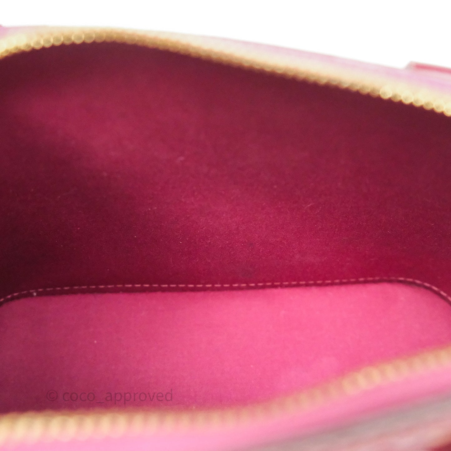 Louis Vuitton Alma BB Burgundy Patent Gold Hardware