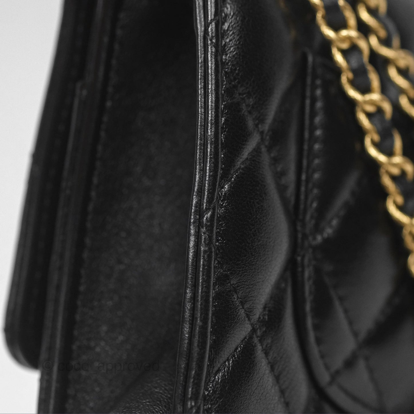 Chanel Quilted Dynasty Wallet on Chain WOC Black Shiny Lambskin Gold Hardware
