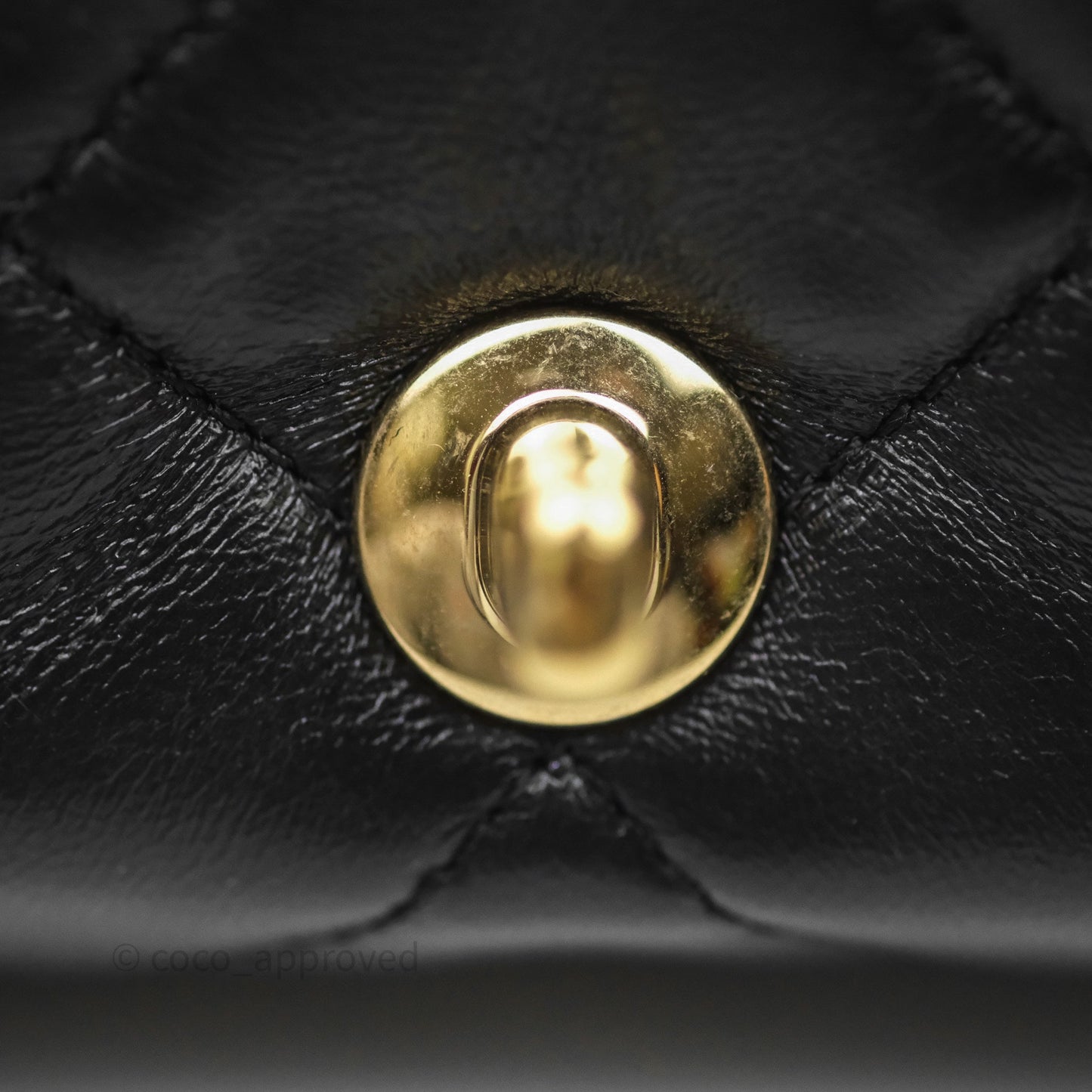 Chanel Quilted Color Match Chain Flap Black Lambskin Gold Hardware