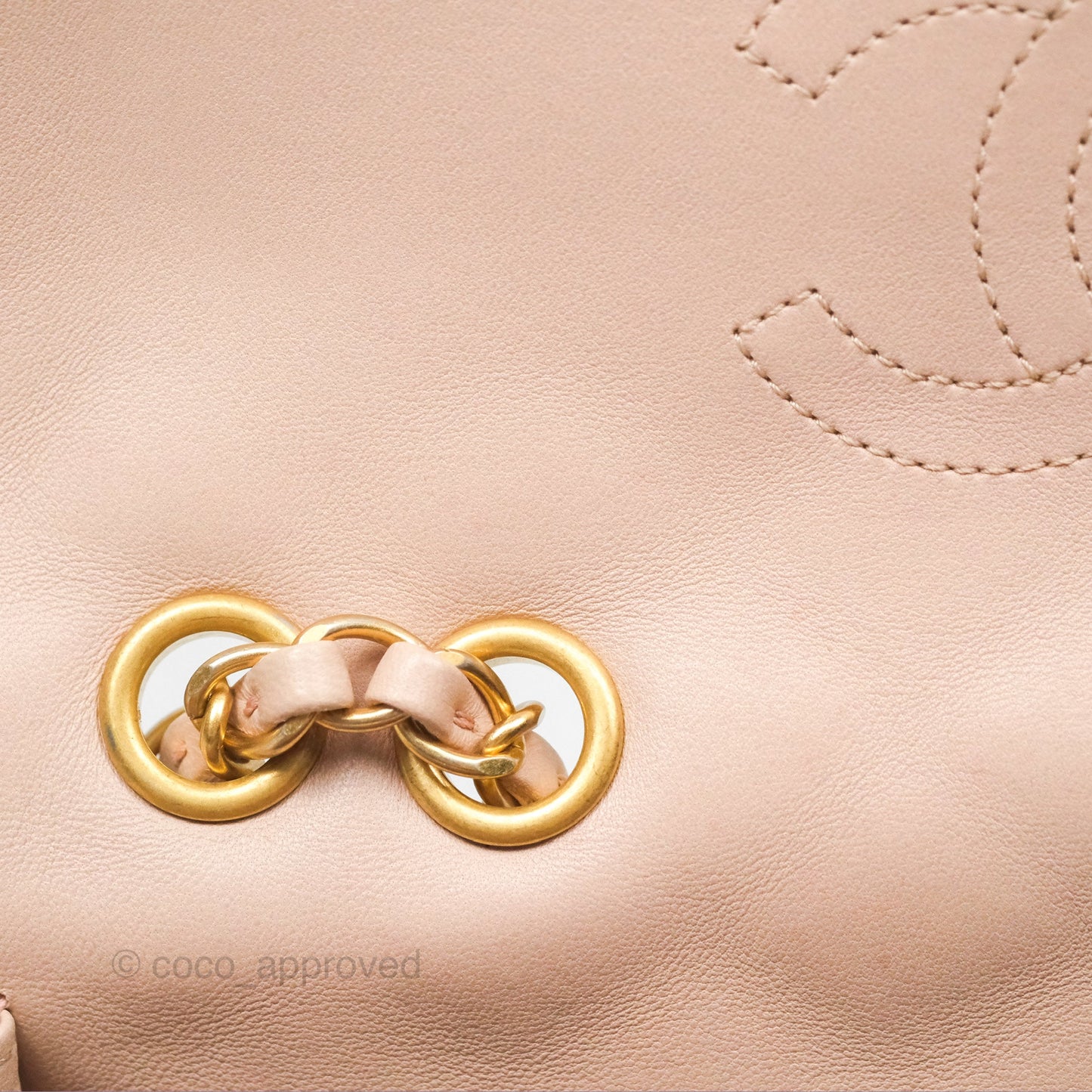 Chanel Flap Bag Pink Aged Gold Hardware