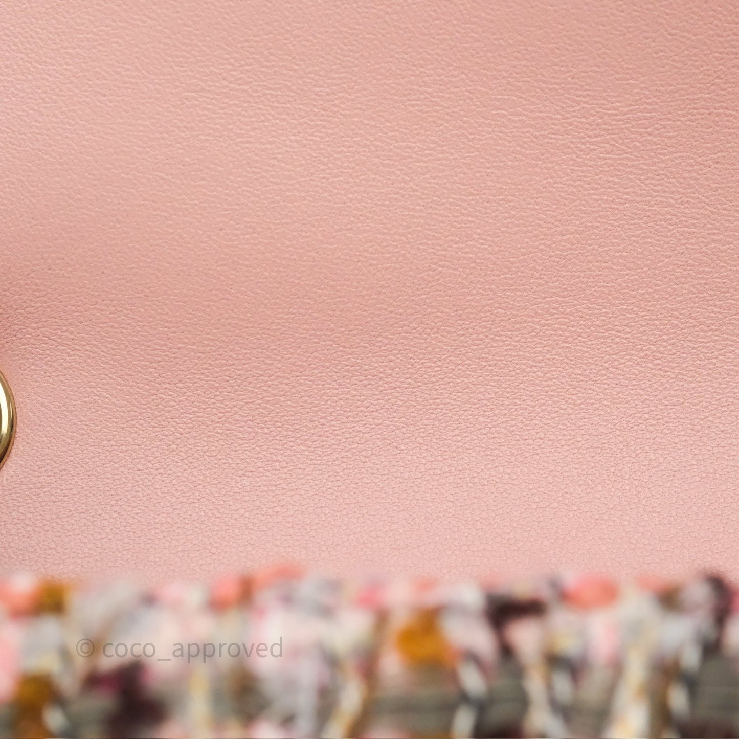 Chanel Mini Rectangular Pink Burgundy Tweed Gold Hardware 23K