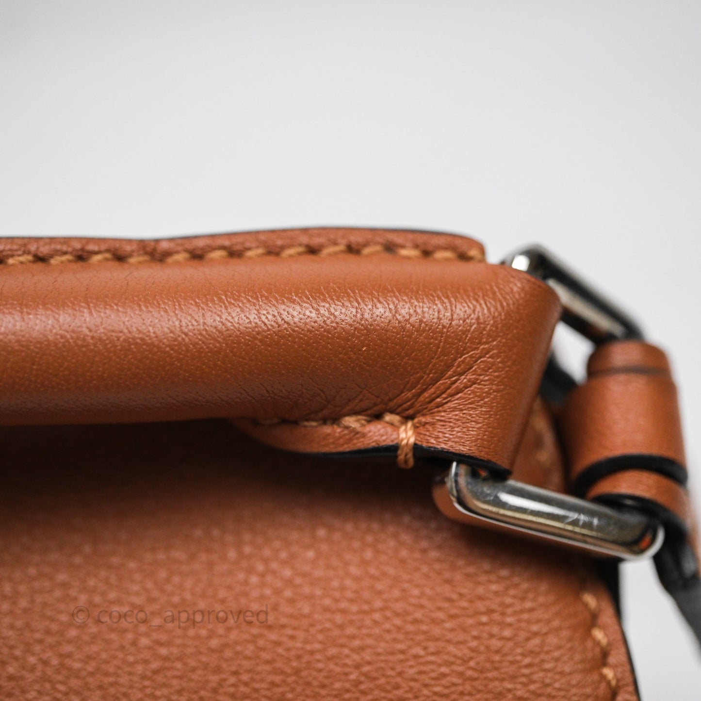 Loewe Mini Puzzle Bag Tan Calfskin Palladium Hardware