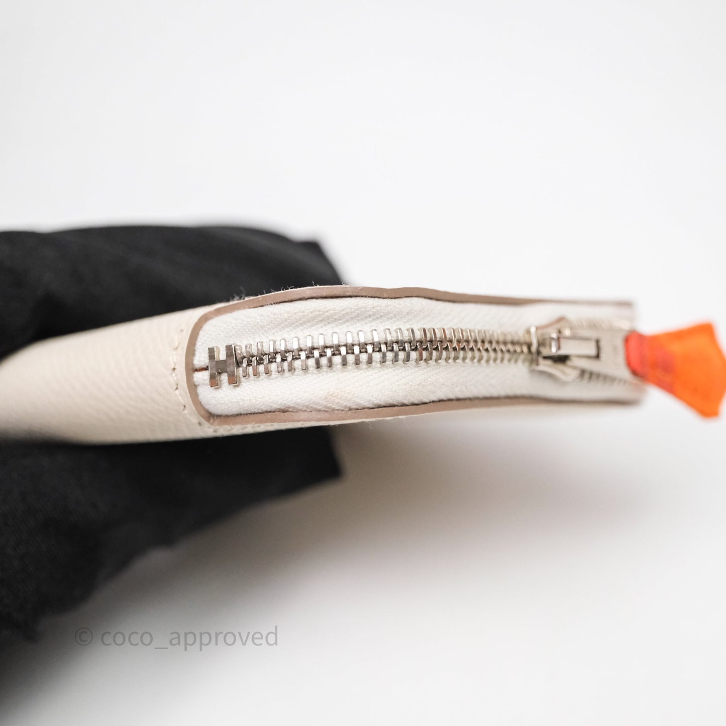 Hermès Silk'In Change Purse Craie