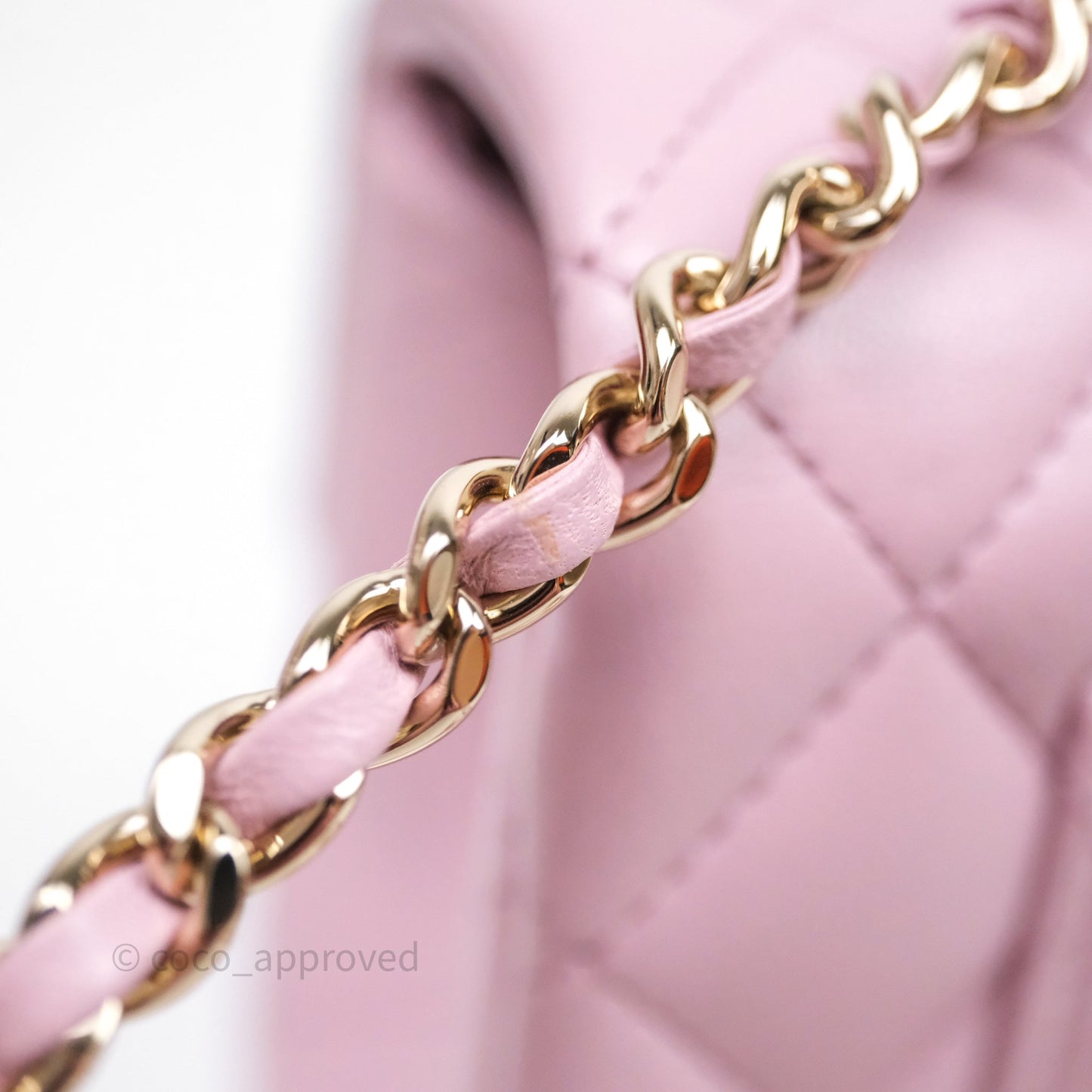 Chanel Top Handle Mini Rectangular Flap Lilac Pink Lambskin Gold Hardware
