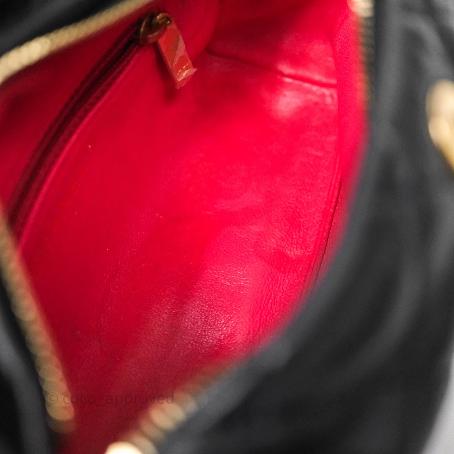 Chanel Small Hobo Bag Crumpled Black Lambskin Aged Gold Hardware