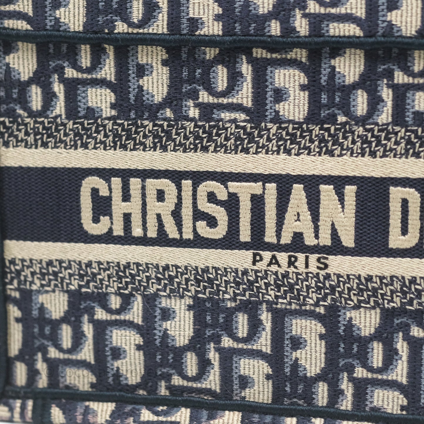 Dior Mini Book Tote Blue Oblique Canvas