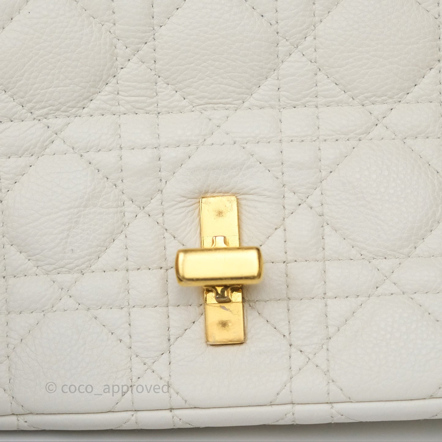 Dior Small Caro Bag Latte Supple Cannage Calfskin
