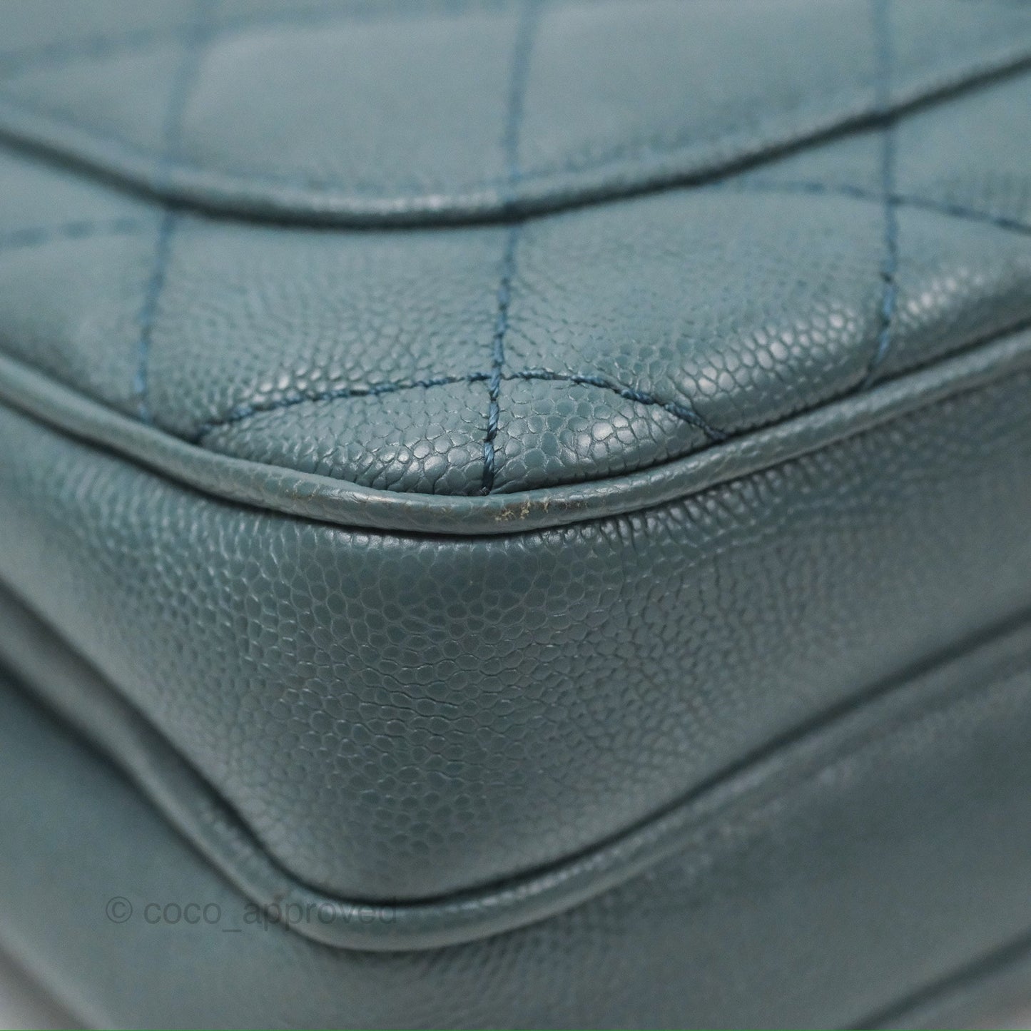 Chanel Quilted Small Urban Companion Flap Bag Blue Caviar Silver Hardware