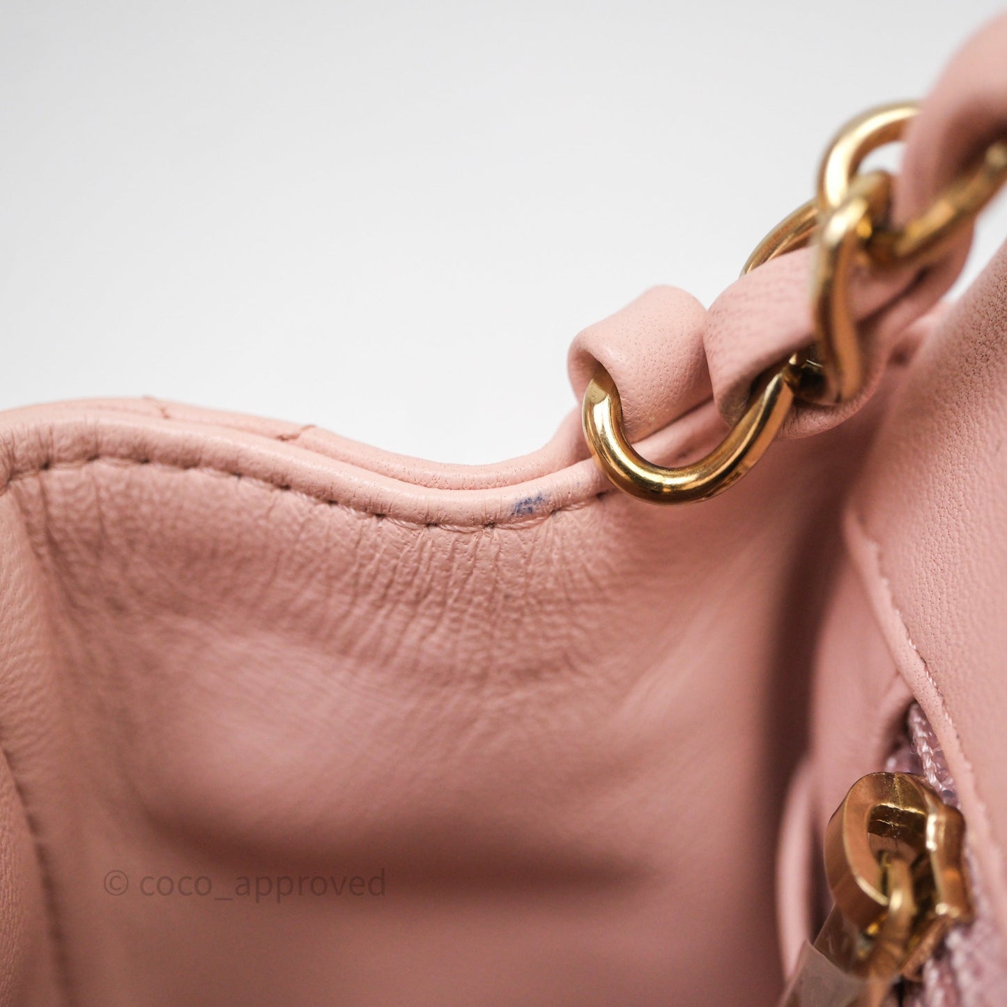 Chanel Mini Square Flap Quilted Pink Lambskin Gold Hardware
