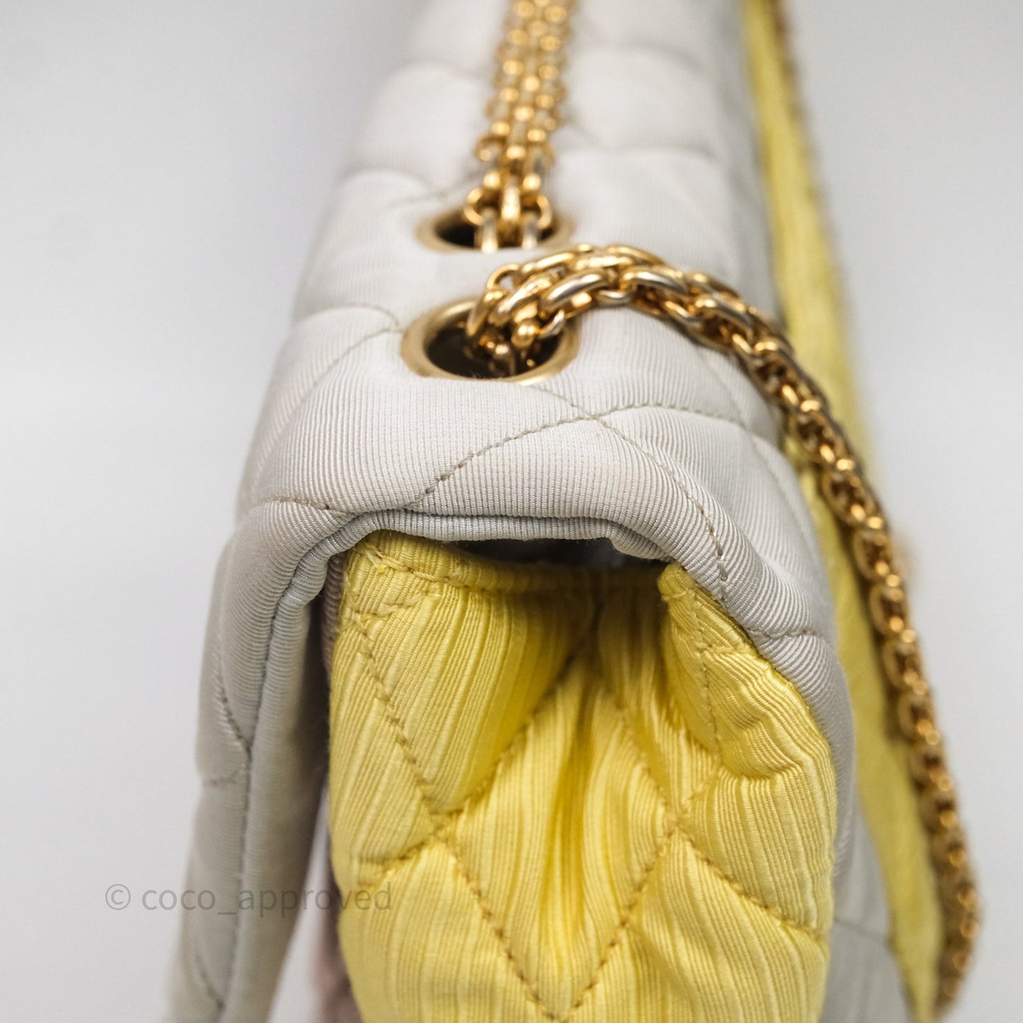 Chanel Reissue Flap Bag Tricolor Pastel Satin Aged Gold Hardware