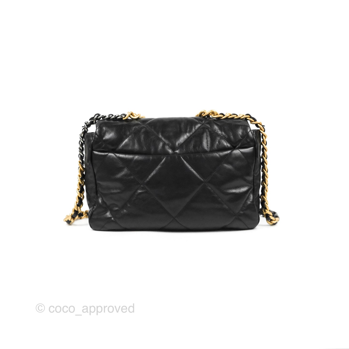 Chanel 19 Medium Black Goatskin Mixed Hardware
