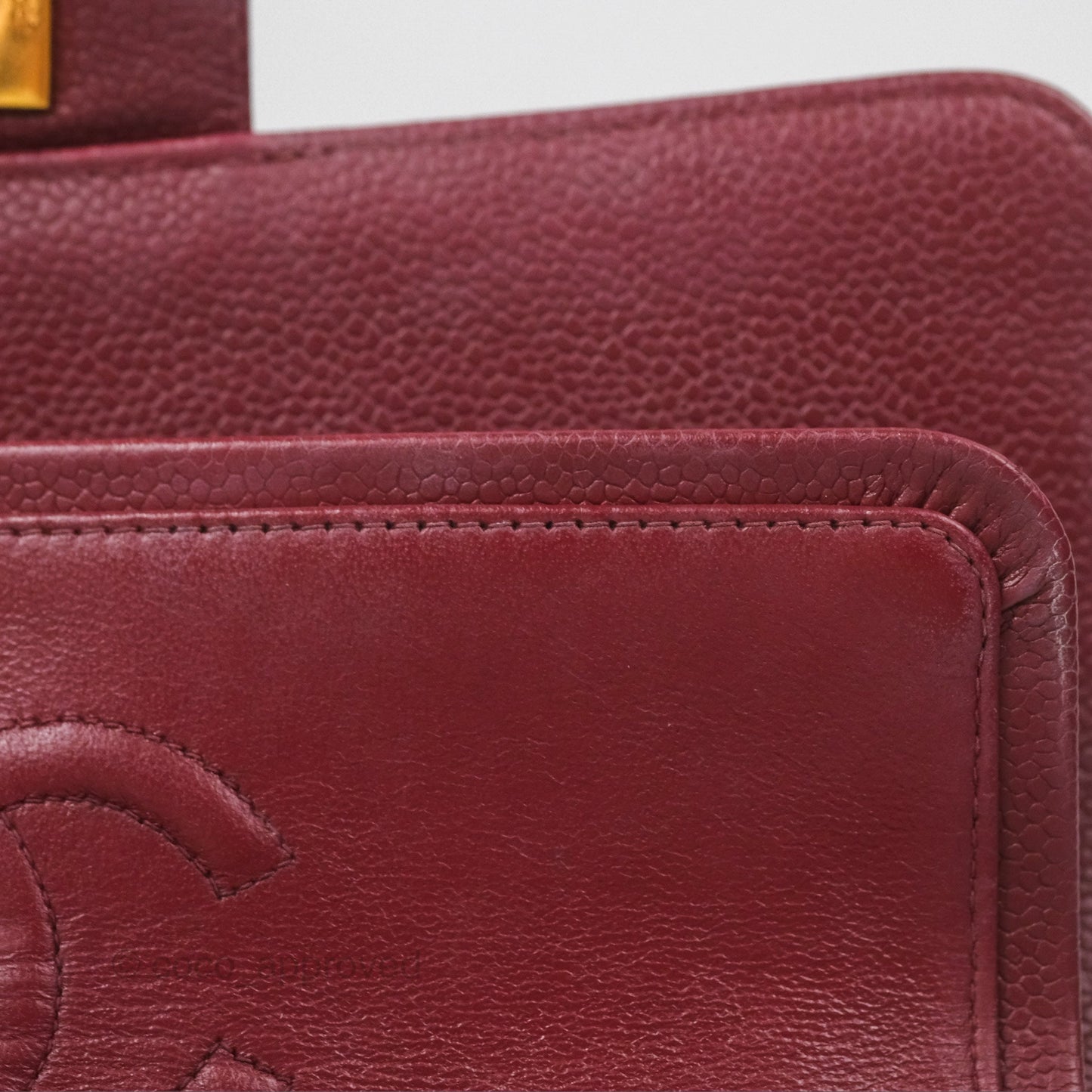 Chanel Vintage Classic Small S/M Flap Burgundy Caviar 24K Gold Hardware