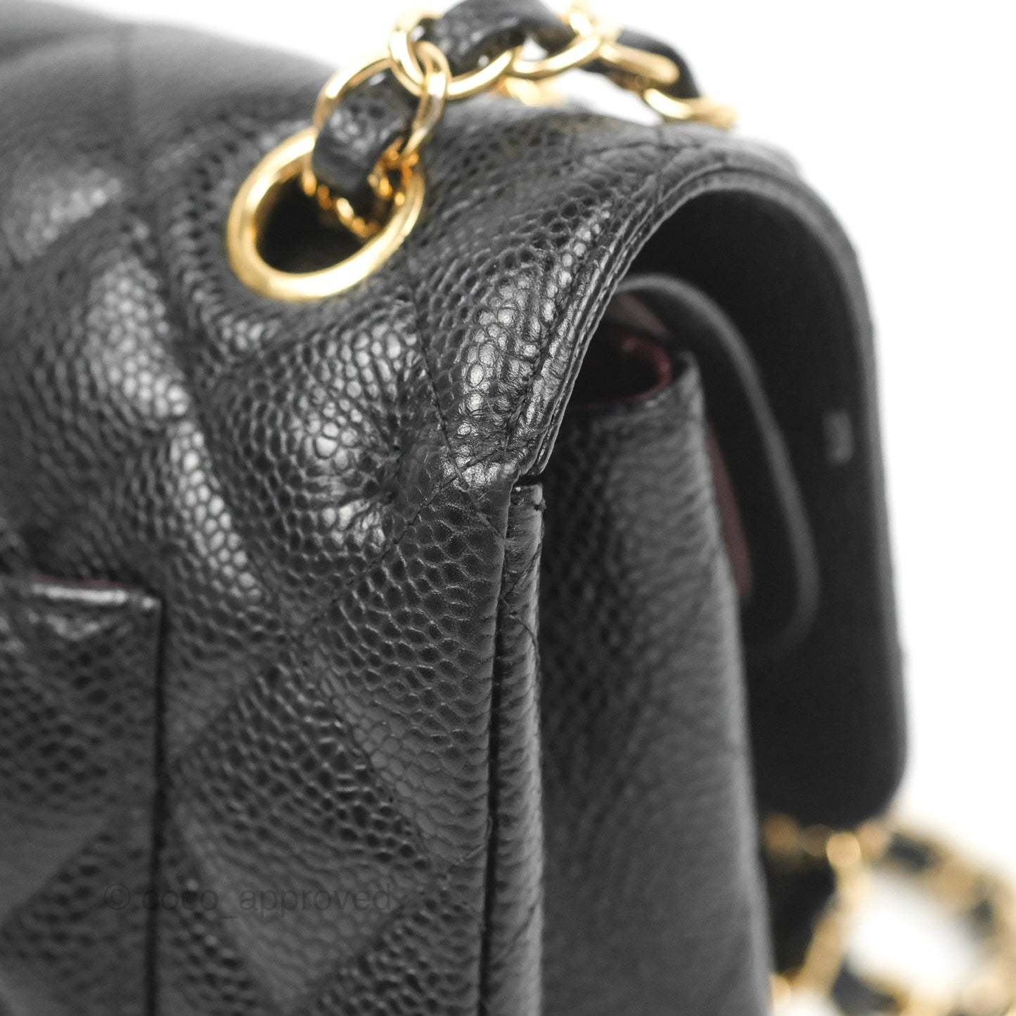 Chanel Small Classic Flap Quilted Black Caviar Gold Hardware