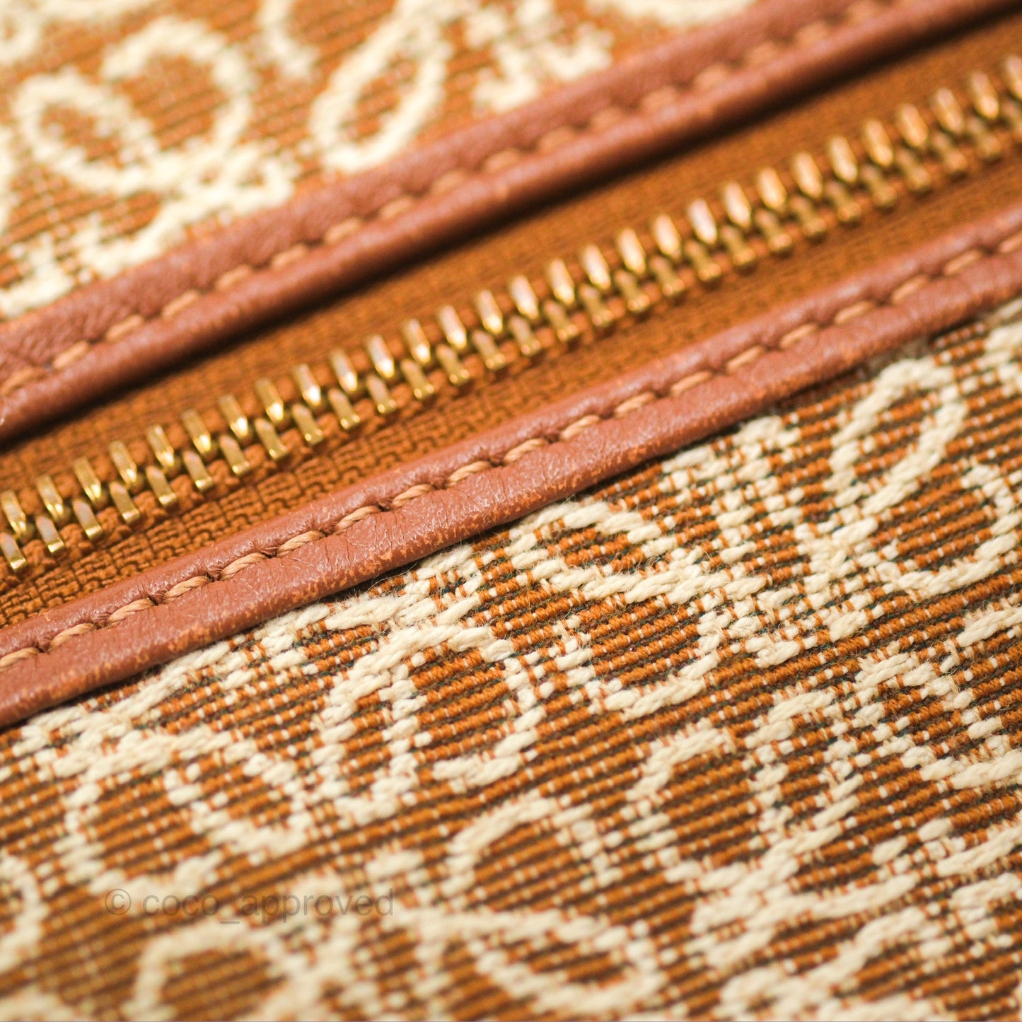 Loewe Small Cubi bag in Anagram Jacquard & Calfskin Tan Pecan