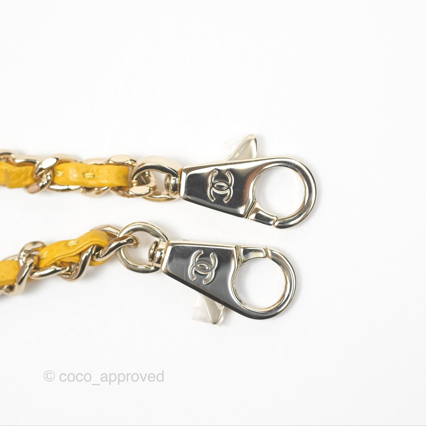 Chanel Small Coco Handle Mustard Yellow Caviar Gold Hardware