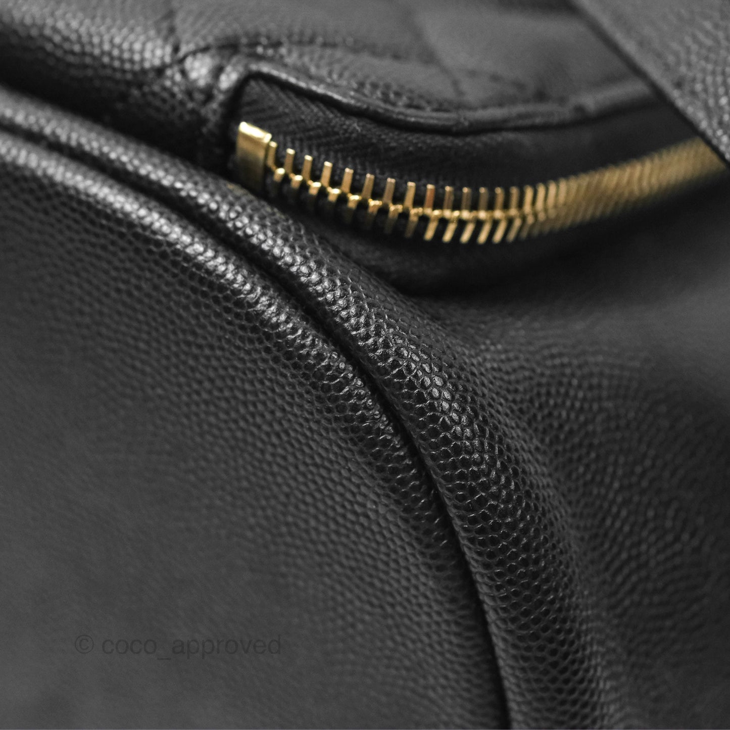 Chanel Quilted Business Affinity Backpack Black Caviar Gold Hardware