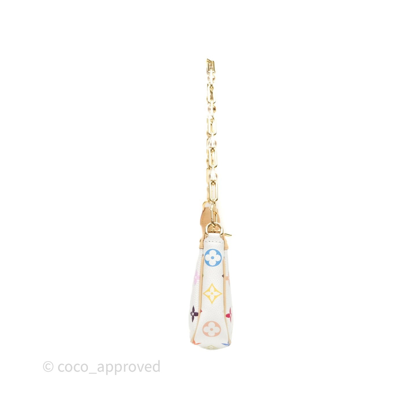 Louis Vuitton x Takashi Murakami Pochette Accessoires Multicolore Blanc Monogram Canvas