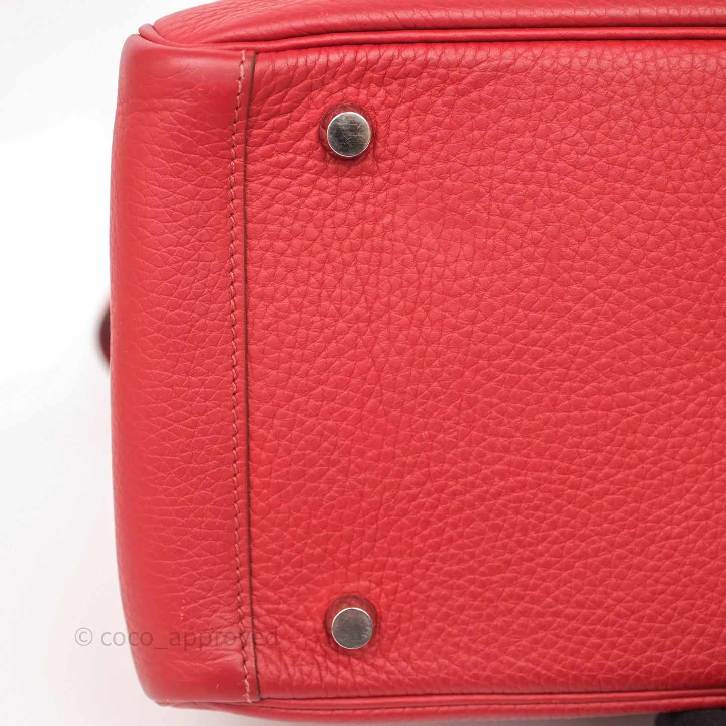 Hermès Lindy 30 Rouge Garance 54 Clemence Palladium Hardware