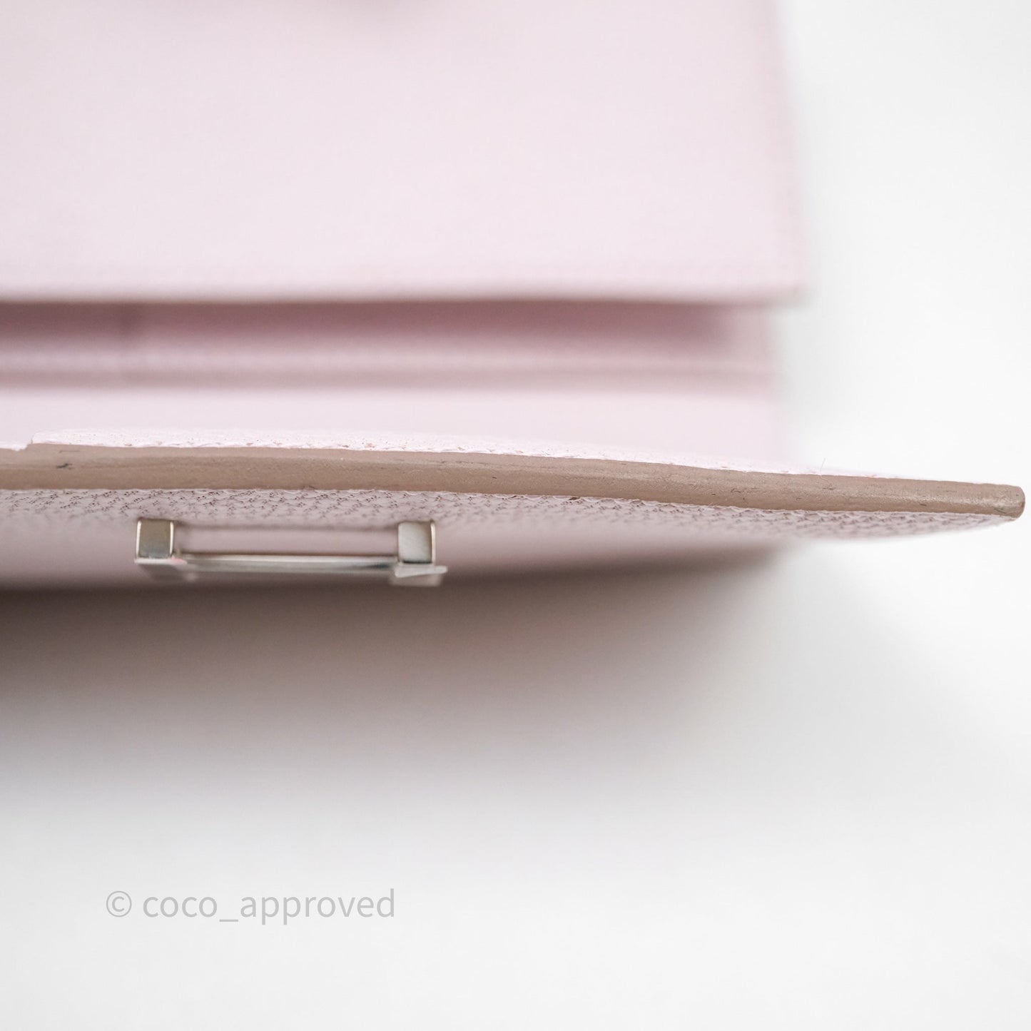 Hermes Bearn Wallet Mauve Pale 09 Palladium Hardware
