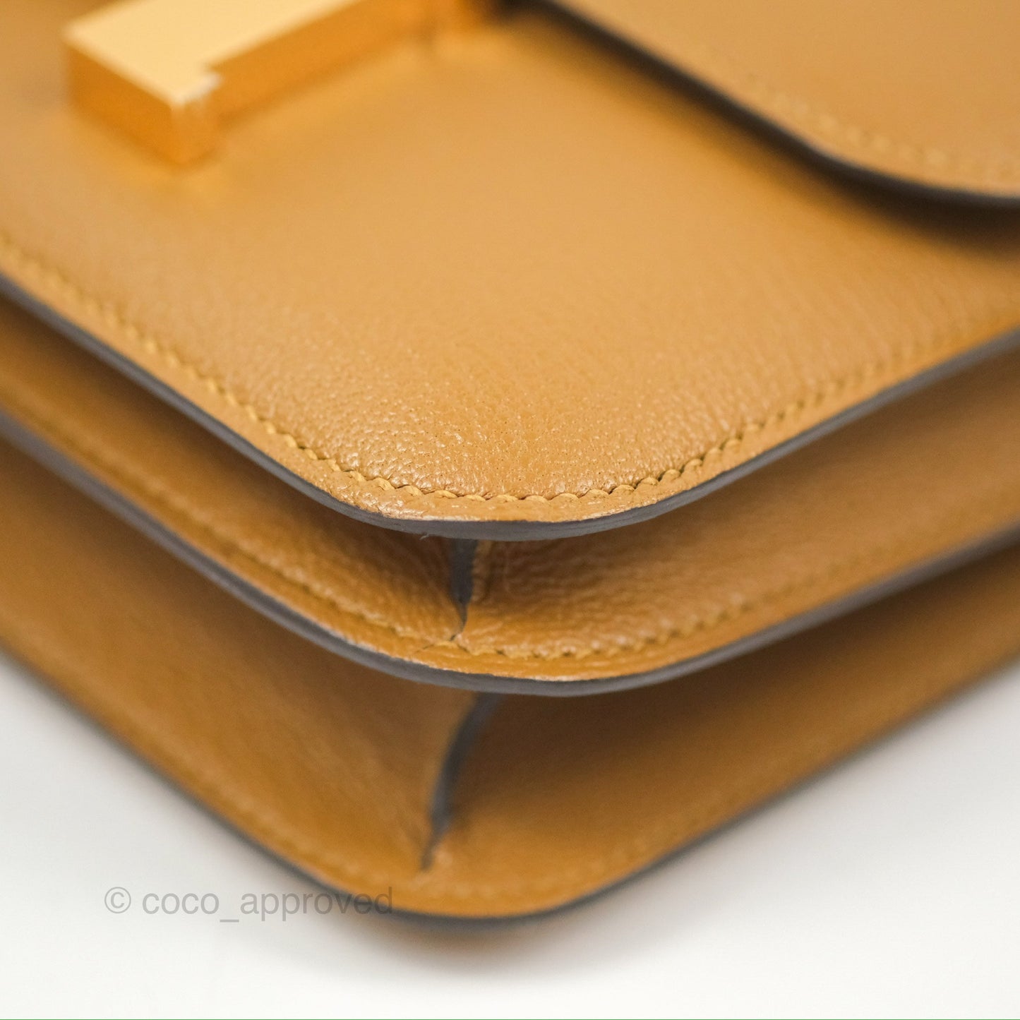 Hermès Constance Mini 18cm Kraft Chevre Mysore Gold Hardware