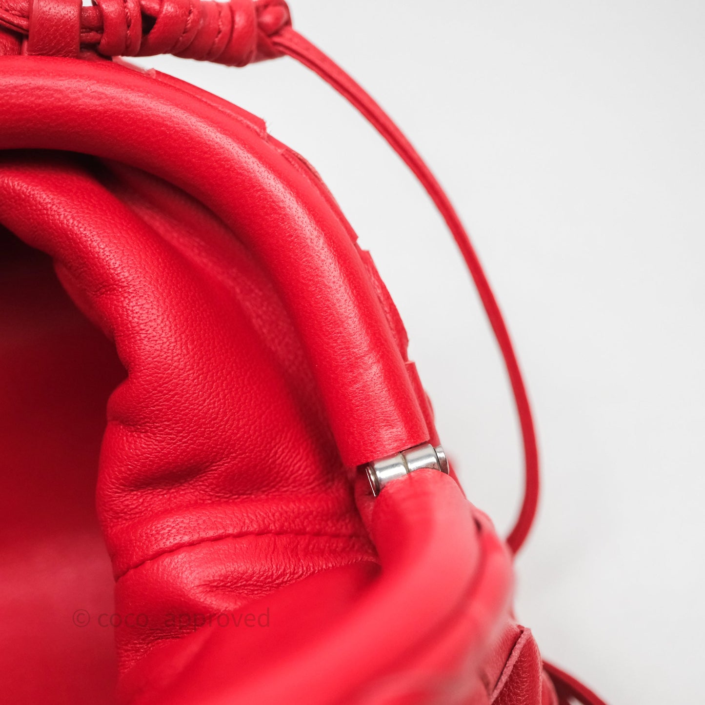 Bottega Veneta Mini Pouch Red Intrecciato Lambskin