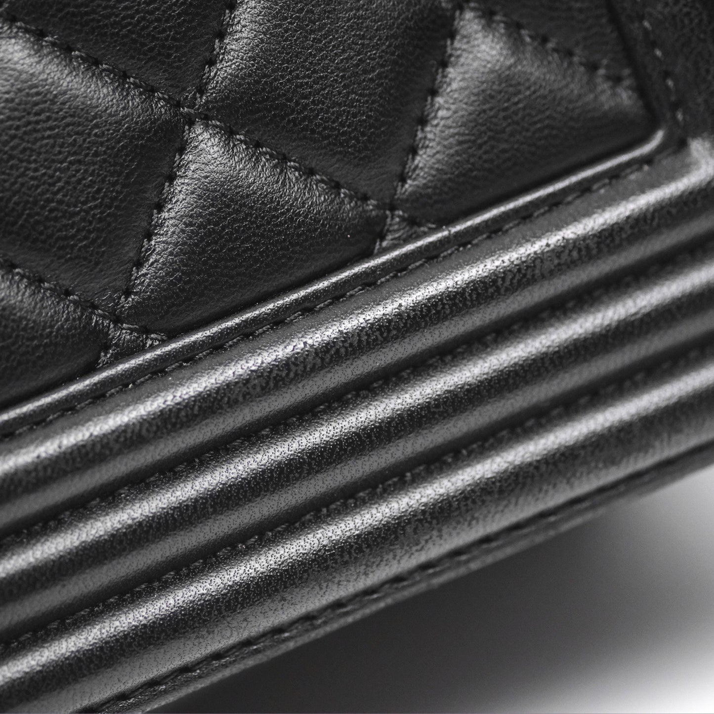 Chanel Medium Boy Quilted Black Lambskin Ruthenium Hardware
