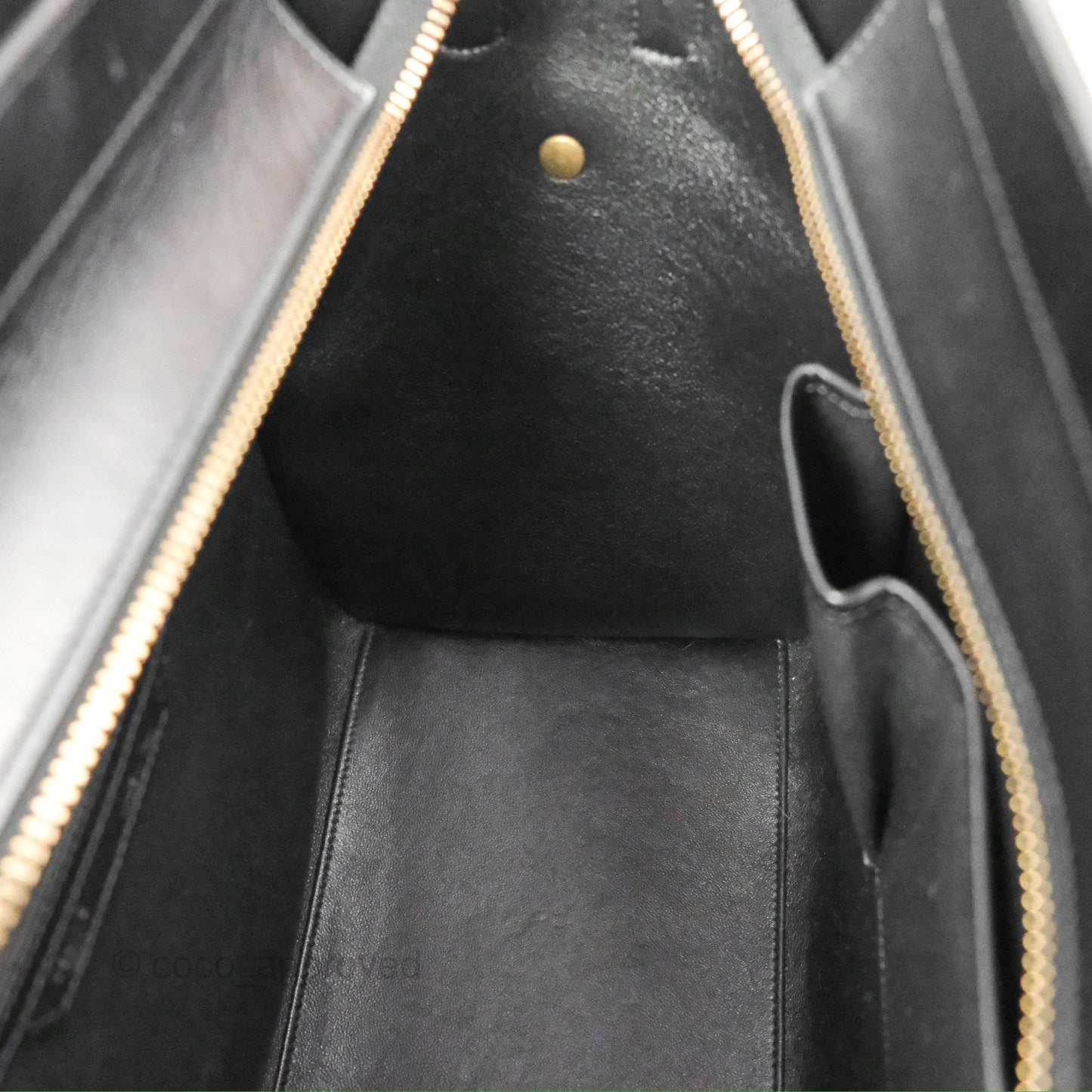 Celine Mini Luggage Bag Black/Brown/Ivory Calfskin