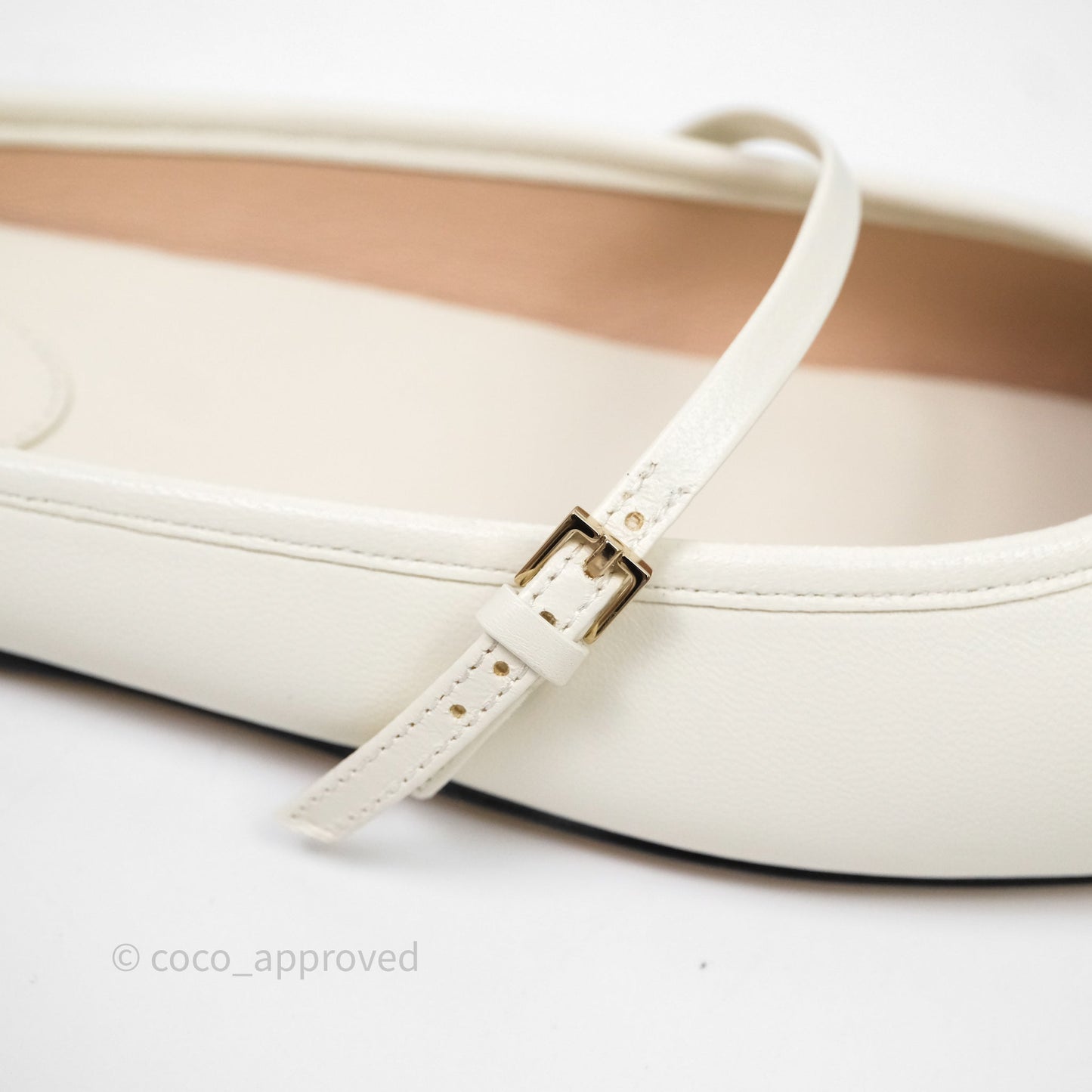 Gucci Horsebit Ballet Flats White Size 35.5