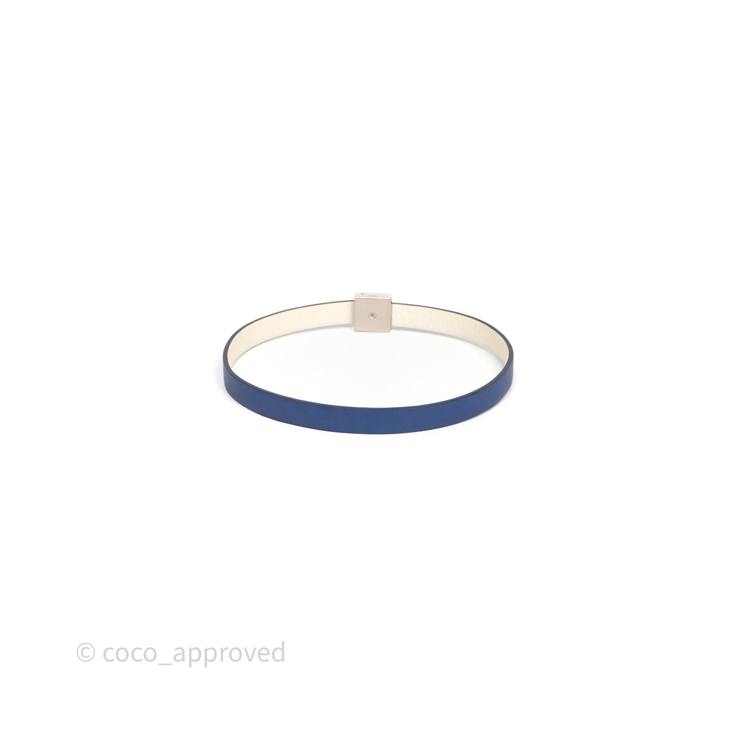 Hermes Cuir Medor Infini Double Tour Bracelet Bleu Brighton Swift Palladium Hardware