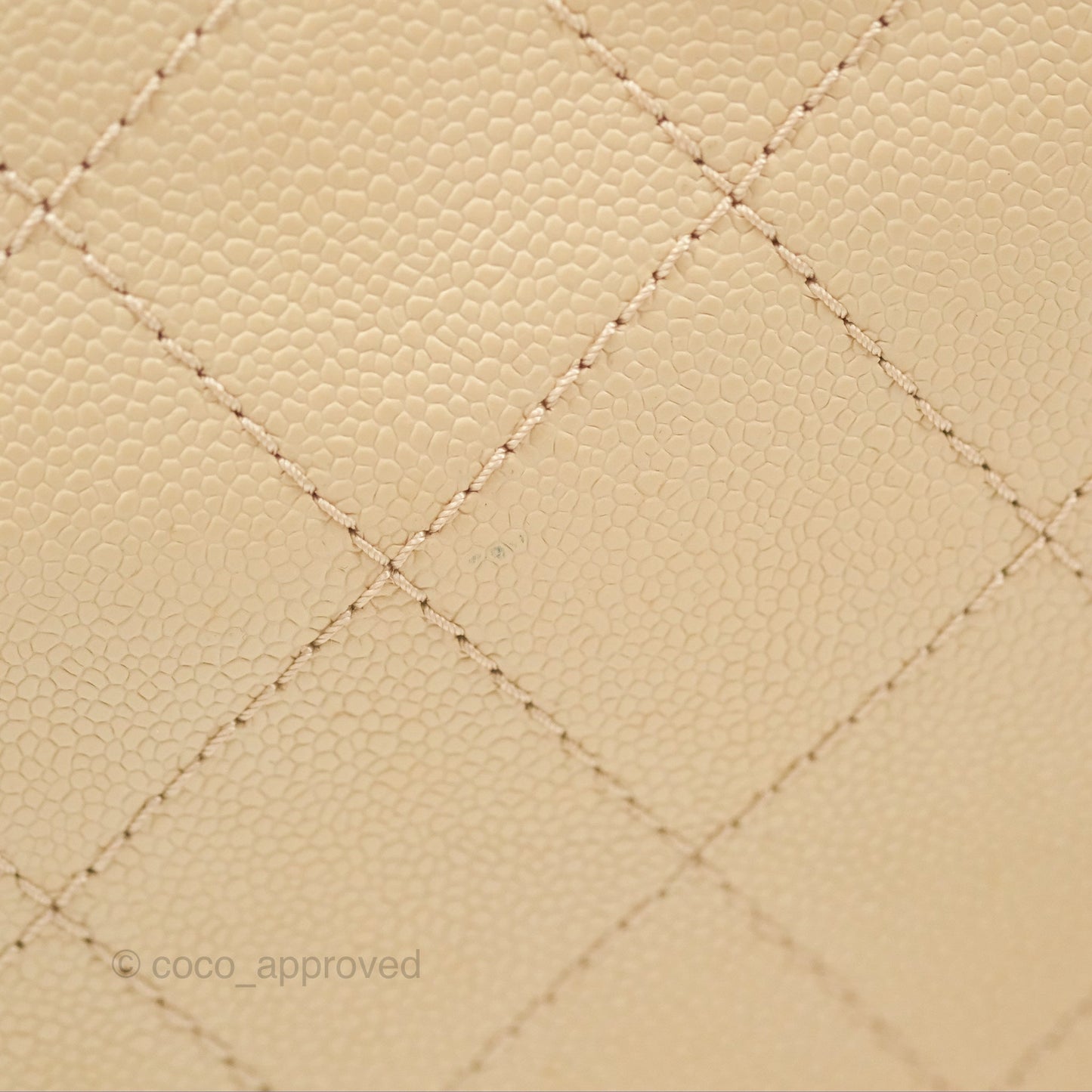 Chanel Large Fever Shopping Tote Quilted Beige Black Caviar