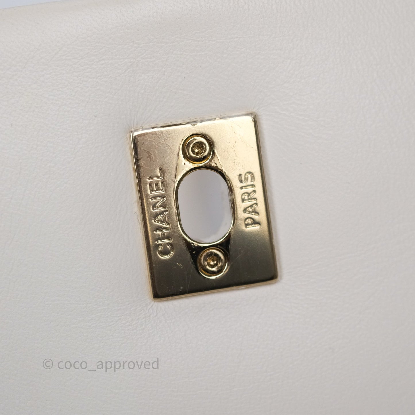 Chanel Small Entwined Chain Flap White Lambskin Gold Hardware