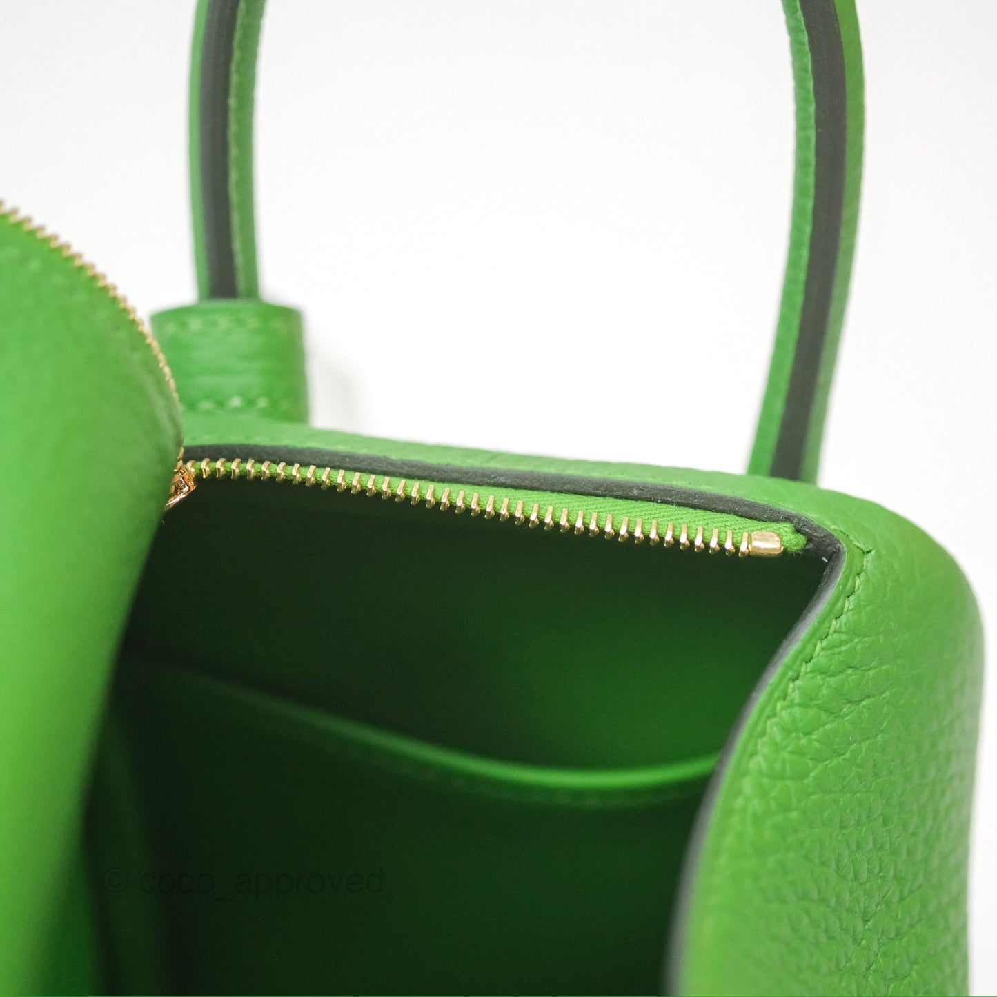 Hermès Mini Lindy 20 Vert Yucca A8 Clemence Gold Hardware