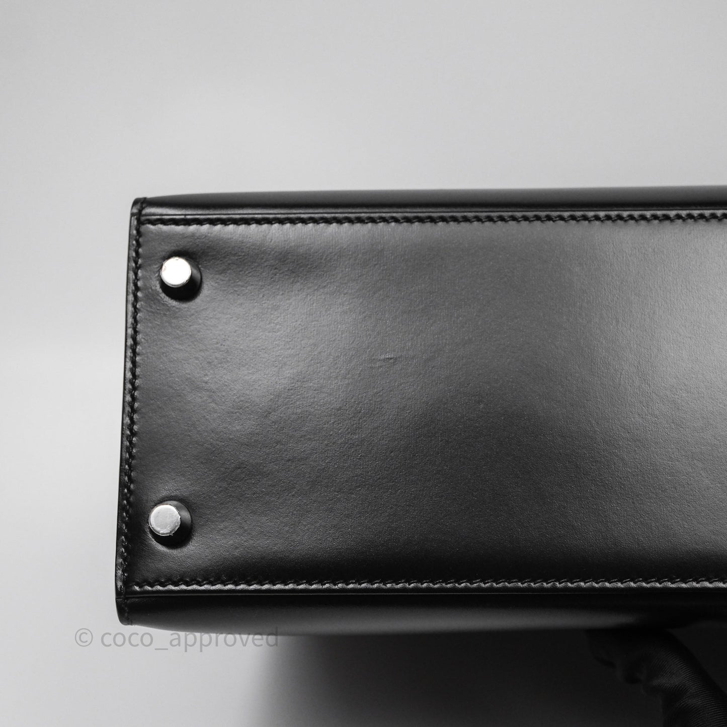 Hermès Kelly 28 Sellier Black Noir 89 Box Leather Palladium Hardware
