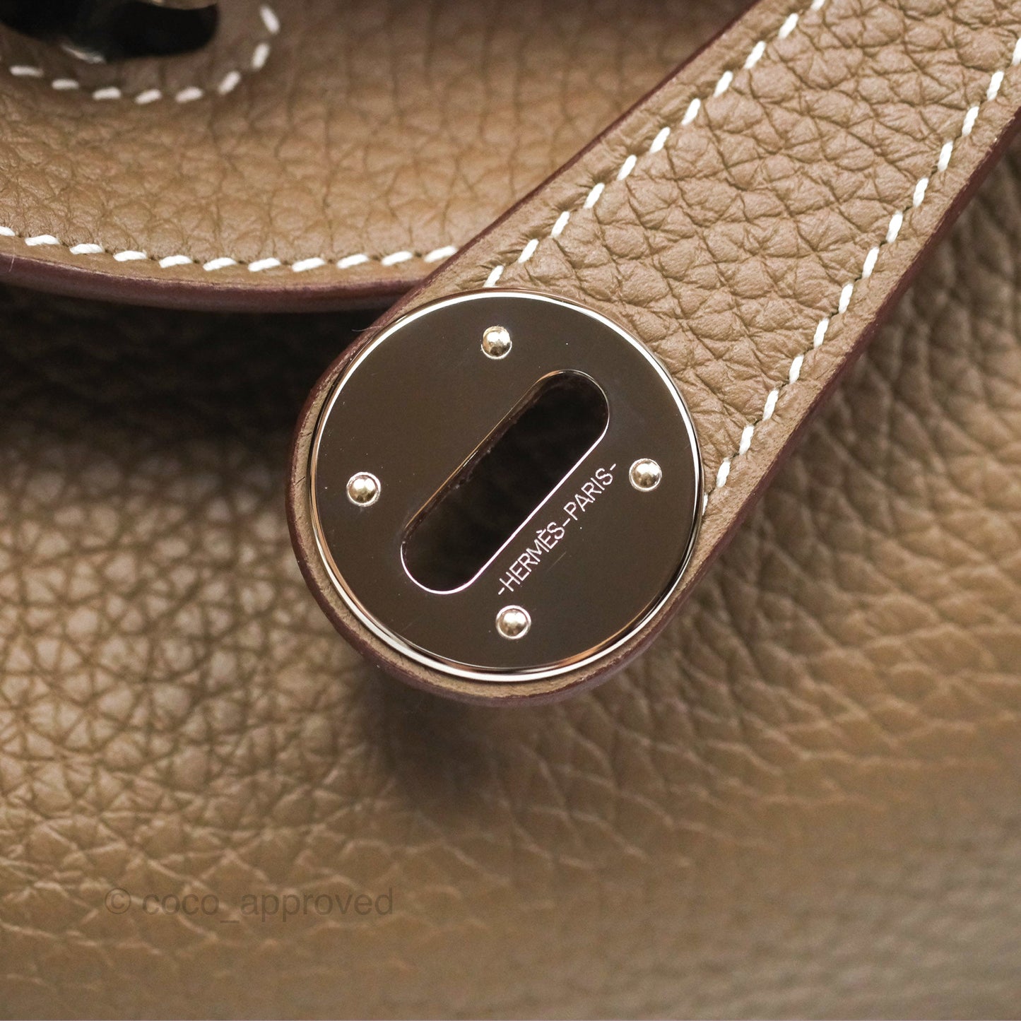 Hermès Lindy 26 Etoupe 18 Clemence Palladium Hardware