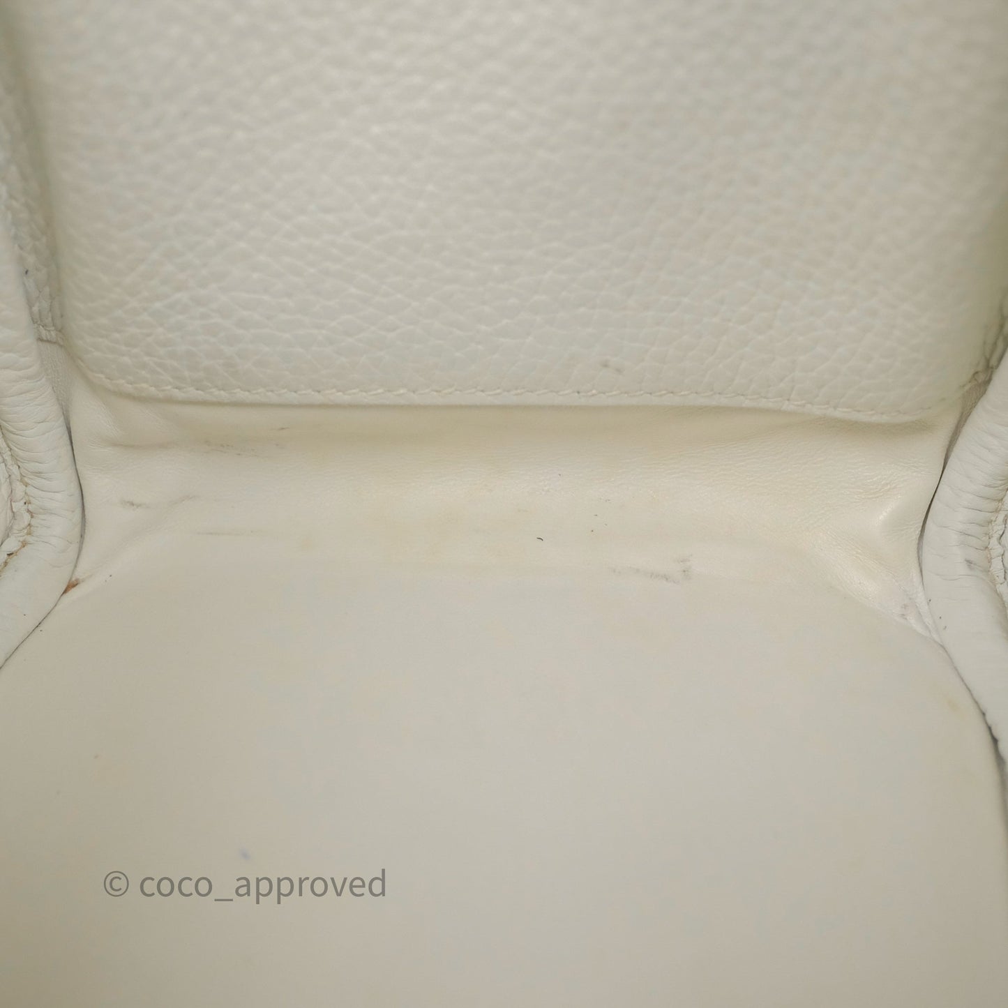 Hermès Lindy 30 White Clemence Palladium Hardware