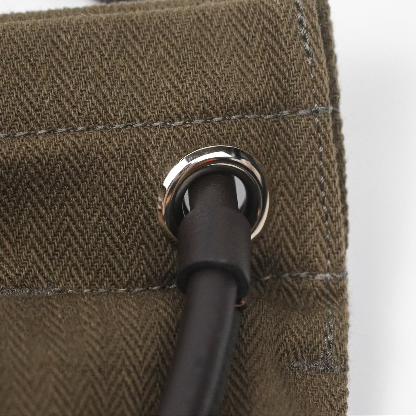 Hermès 2-way Maline Bag Khaki Canvas