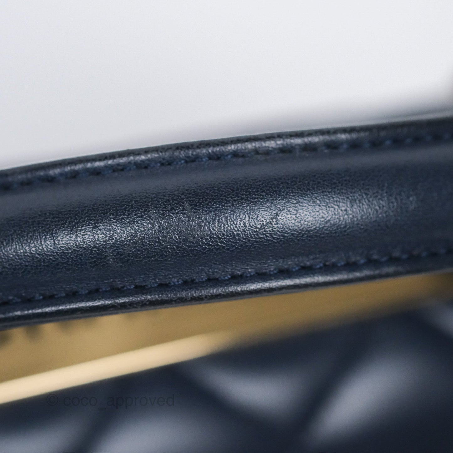 Chanel Small Trendy CC Navy Lambskin Gold Hardware