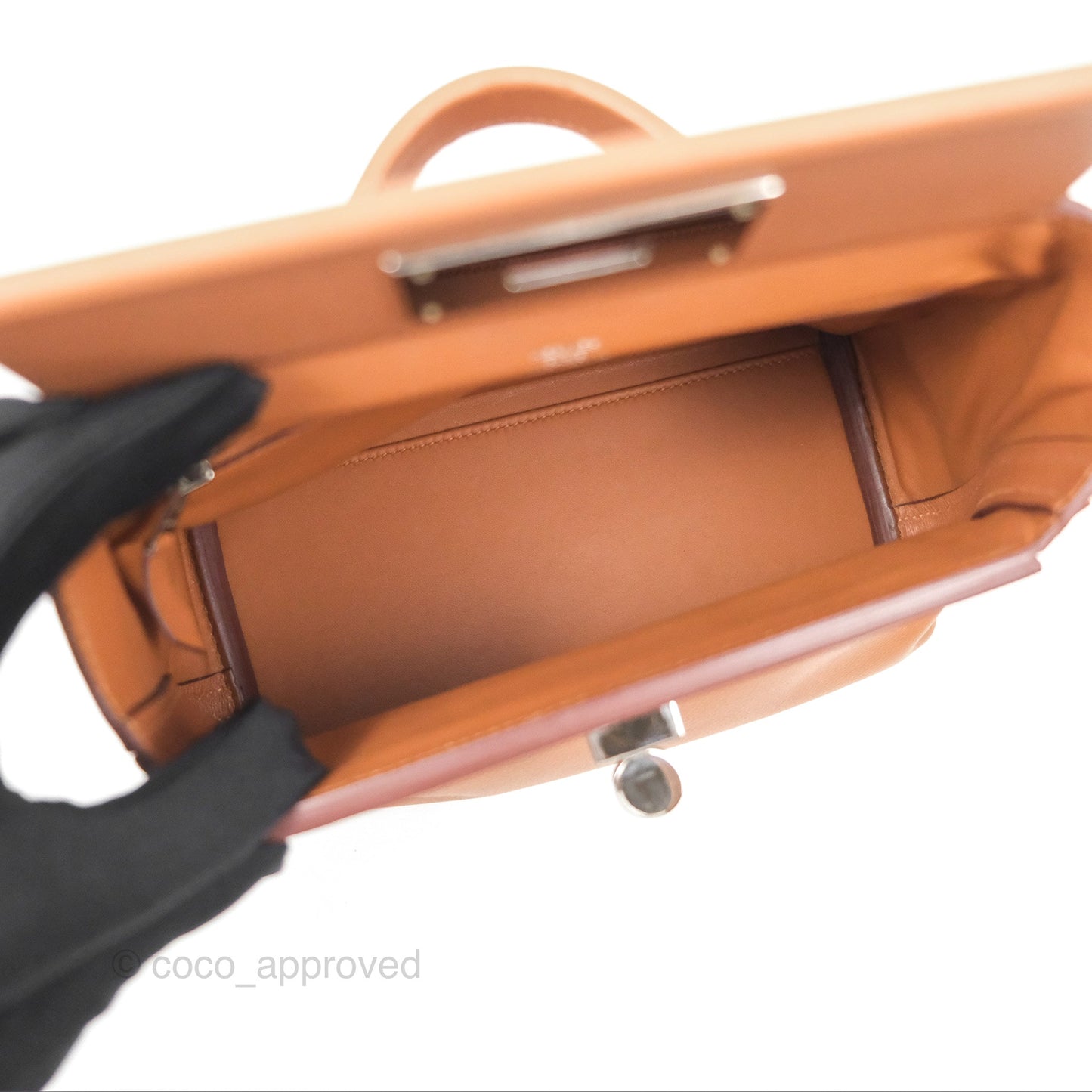 Hermès 24/24 21 Mini Gold 37 Evercolor/ Swift Palladium Hardware