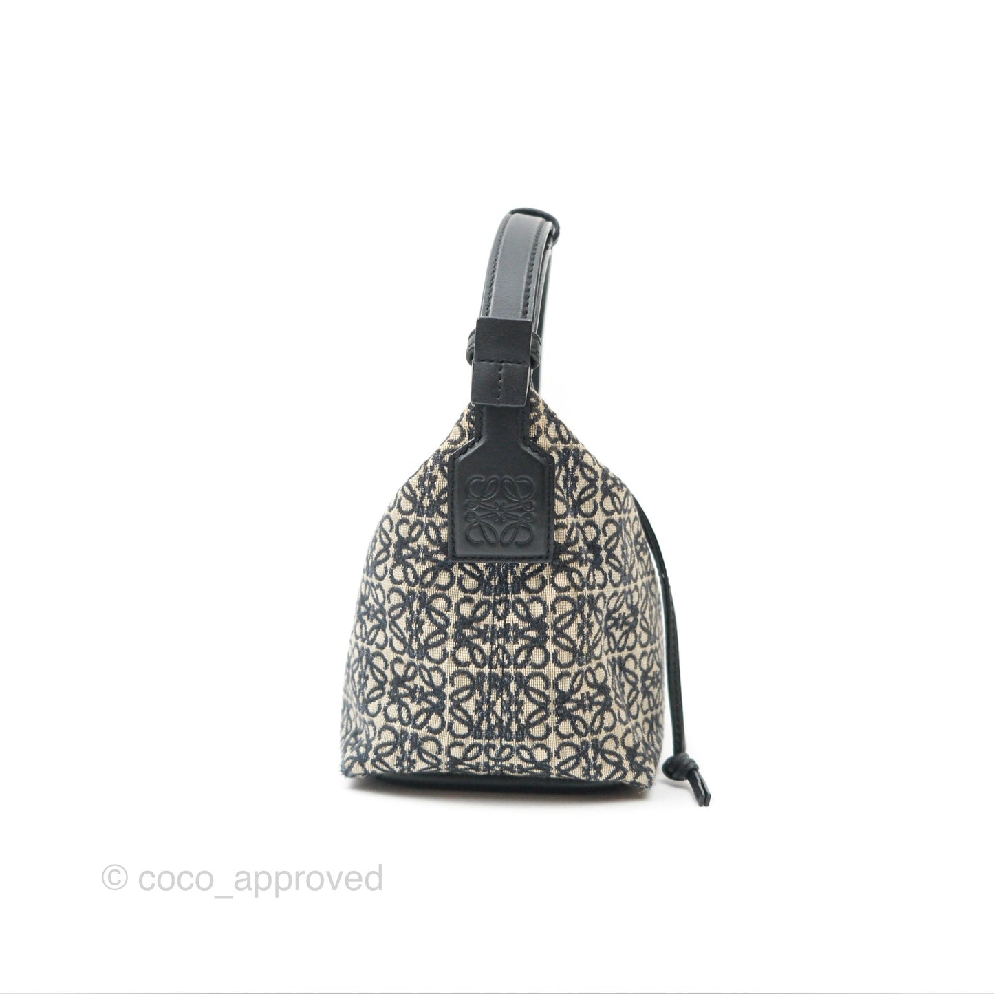 Loewe Small Cubi bag in Anagram Jacquard & Calfskin Navy/Black