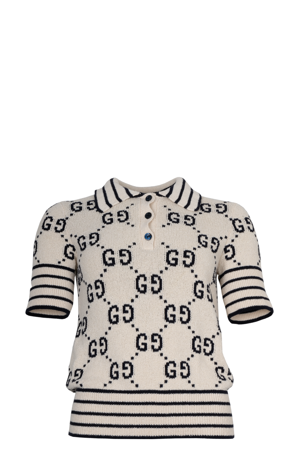 Luxury Gucci Trending 2025 Supreme Knit Polo Ivory