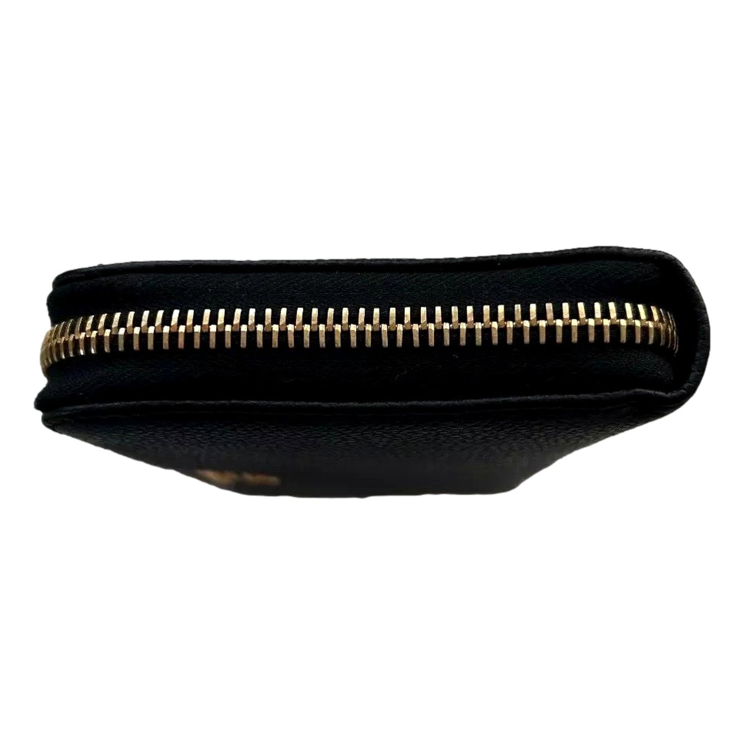 Luxury PradaVitello Grain Zip Continental Long Wallet Black Leather Gold Logo