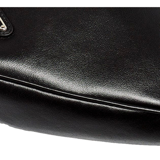 Luxury PradaGrace Triangle Leather Pouch Clutch Bag with Embossed Logo