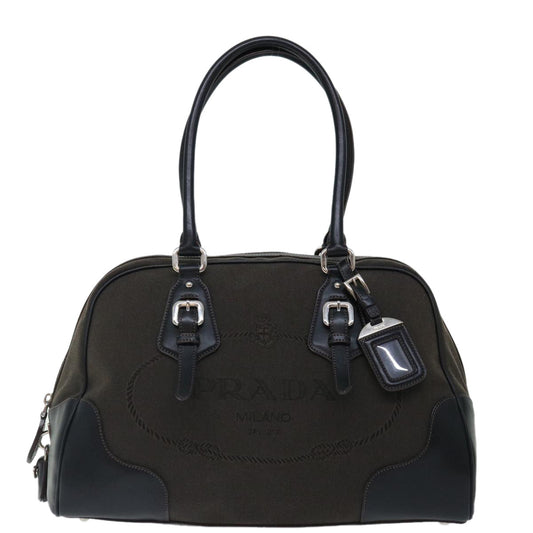 Luxury PradaLogo Jacquard Handbag