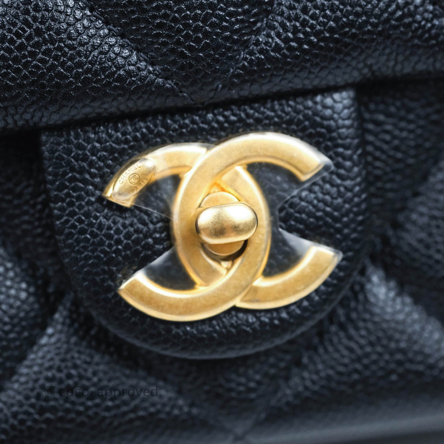 Chanel Quilted My Perfect Mini Iridescent Black Caviar Aged Gold Hardware 21K