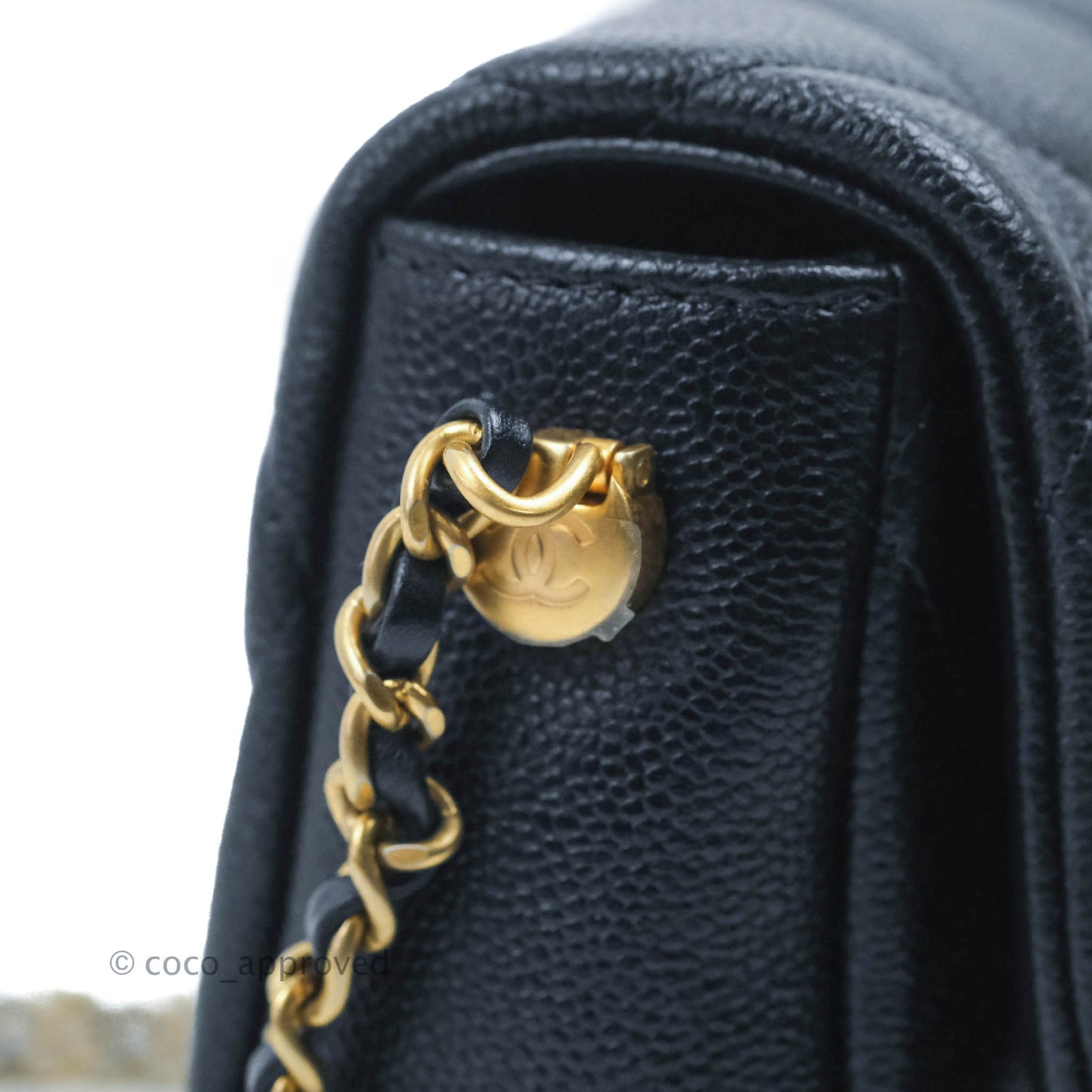 Chanel Quilted My Perfect Mini Iridescent Black Caviar Aged Gold Hardware 21K