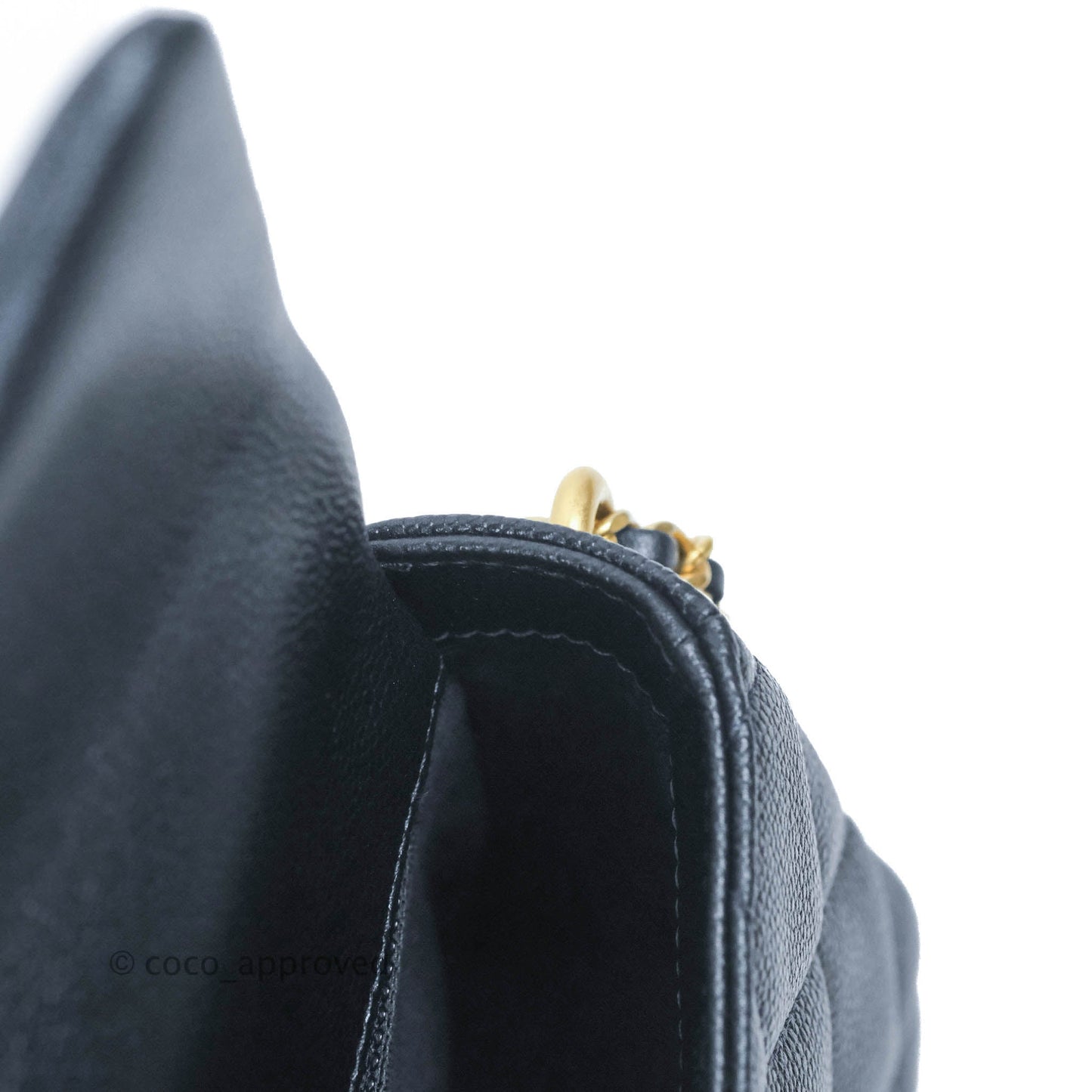 Chanel Quilted My Perfect Mini Iridescent Black Caviar Aged Gold Hardware 21K