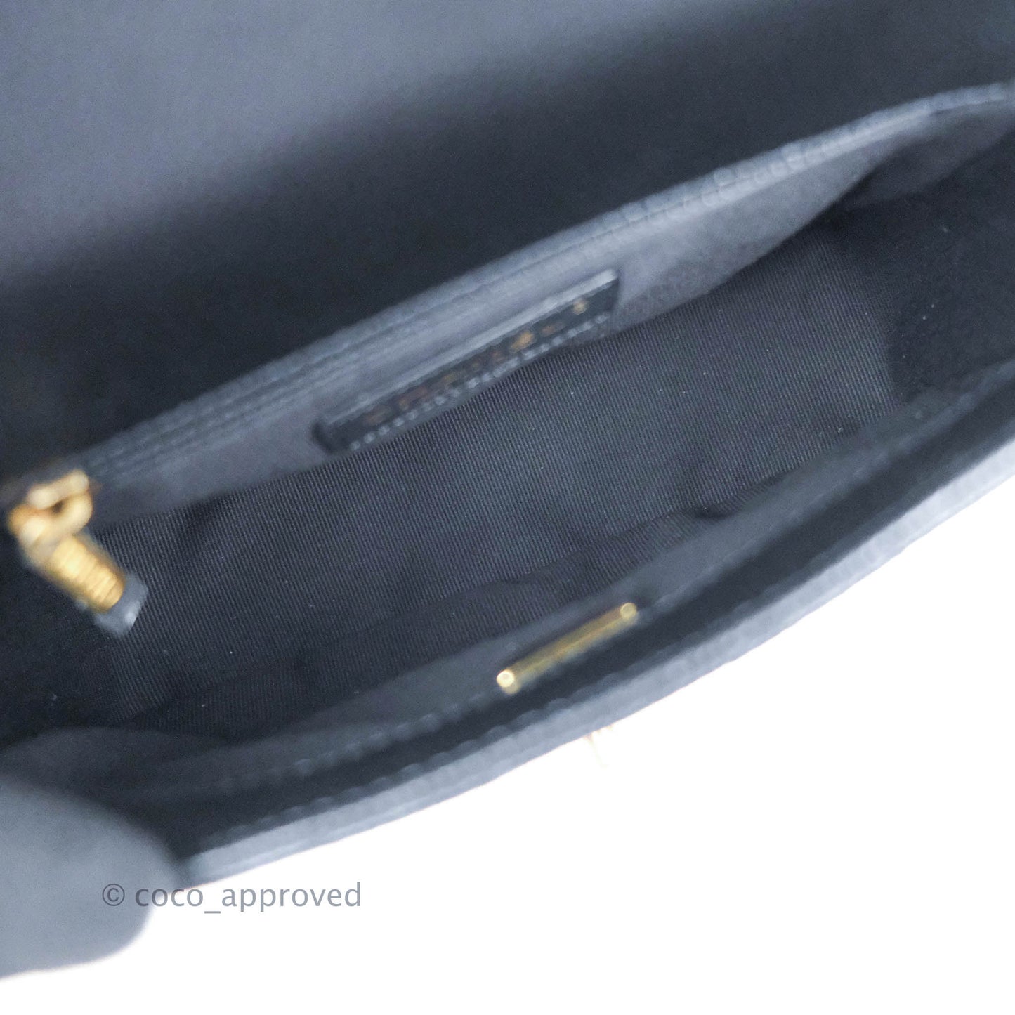 Chanel Quilted My Perfect Mini Iridescent Black Caviar Aged Gold Hardware 21K