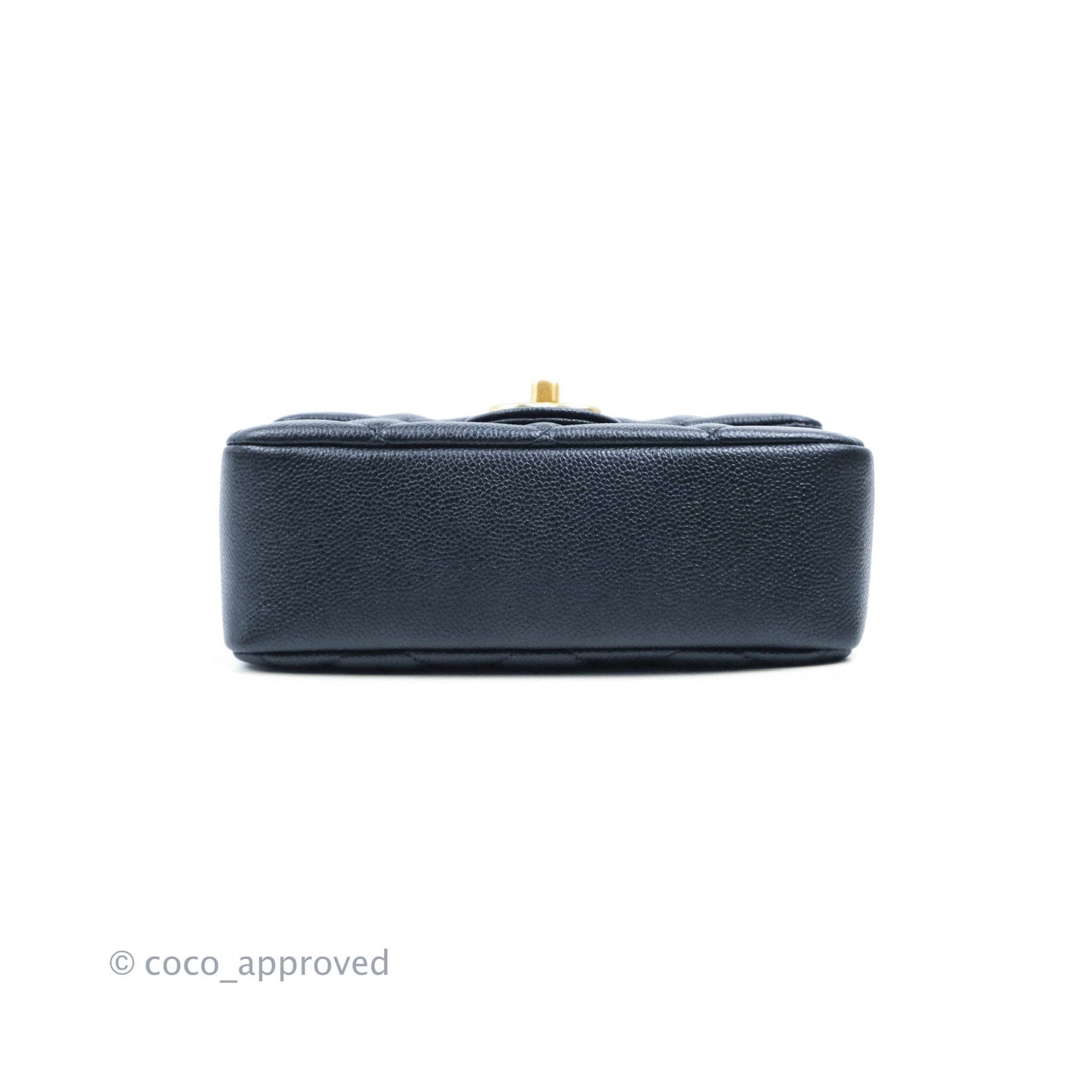 Chanel Quilted My Perfect Mini Iridescent Black Caviar Aged Gold Hardware 21K